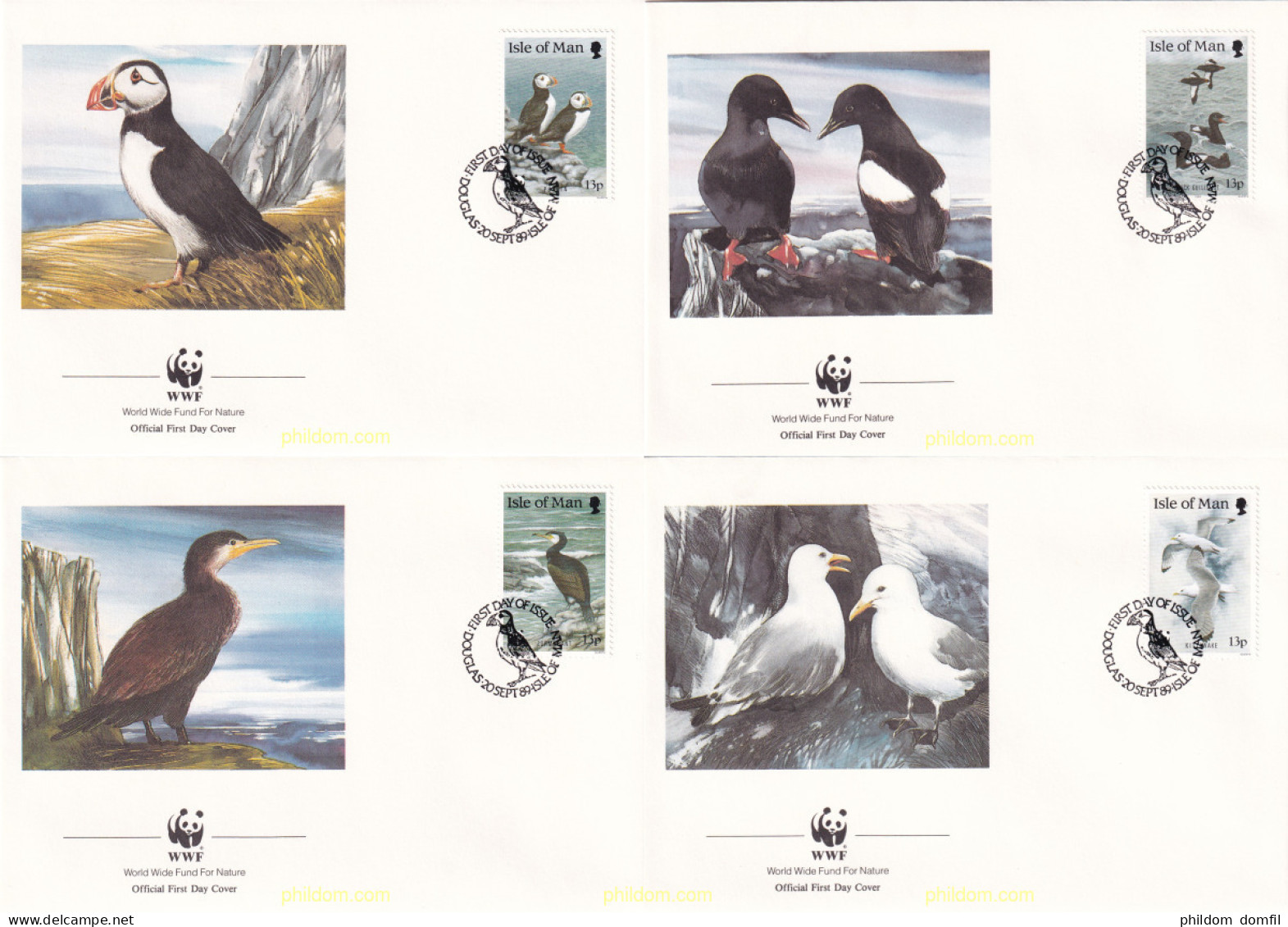 23135 MNH MAN 1989 AVES MARINAS WWF - Man (Eiland)