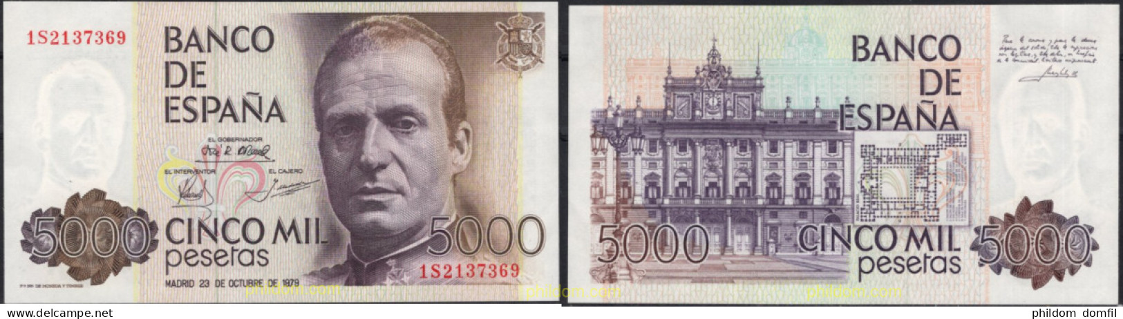 8504 ESPAÑA 1979 5000 Pesetas 23 De Octubre De 1979 - Juan Carlos I - [ 4] 1975-…: Juan Carlos I.