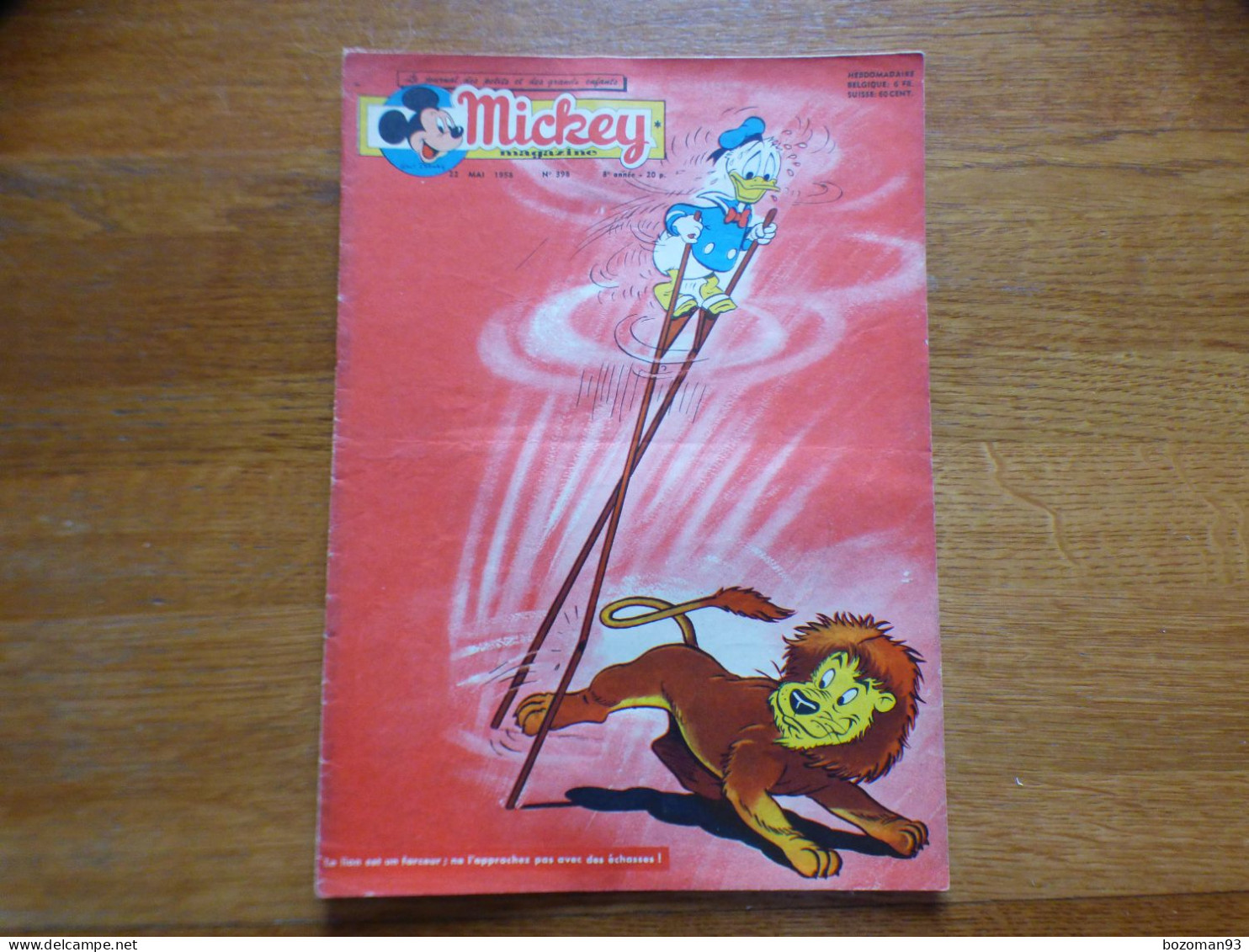 JOURNAL MICKEY BELGE  N° 398  Du 22/05/1958 - Journal De Mickey