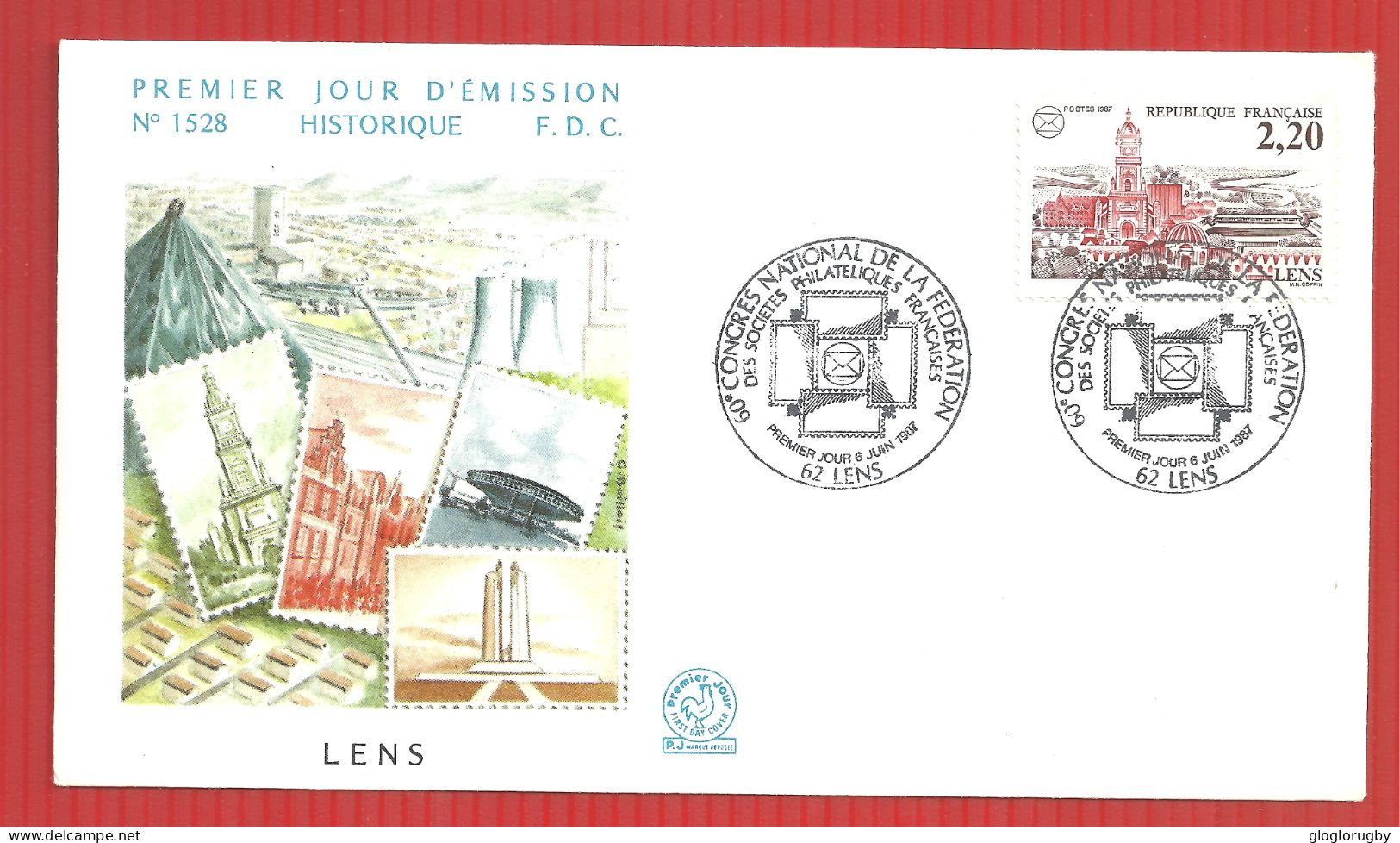 FDC LENS BLASON DE LA VILLE  6 6 1987 - 1980-1989