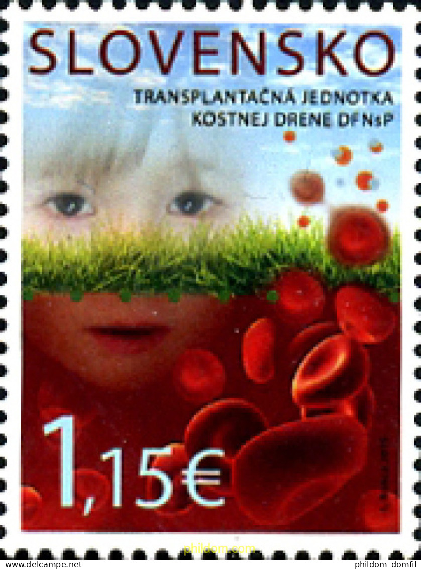 337515 MNH ESLOVAQUIA 2015 UNIDAD DE TRASPLANTES - Unused Stamps