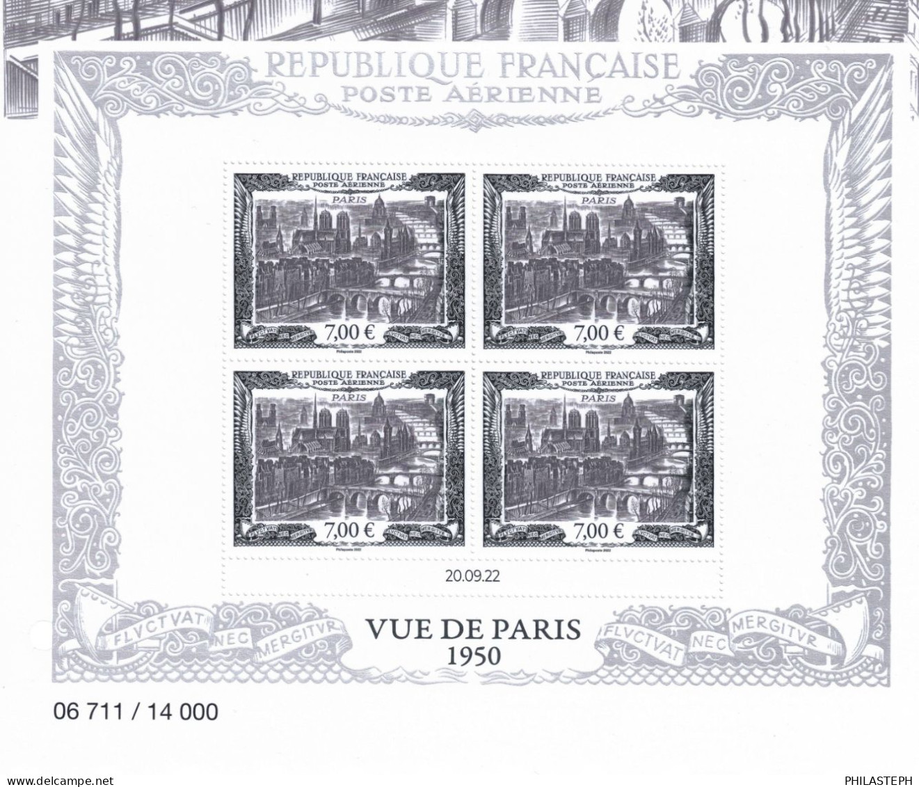 FRANCE Affiche Salon D'Automne 2022, N° 06711/14000 "VUE DE PARIS" - YT PA AFF 93A ** - 1960-.... Neufs