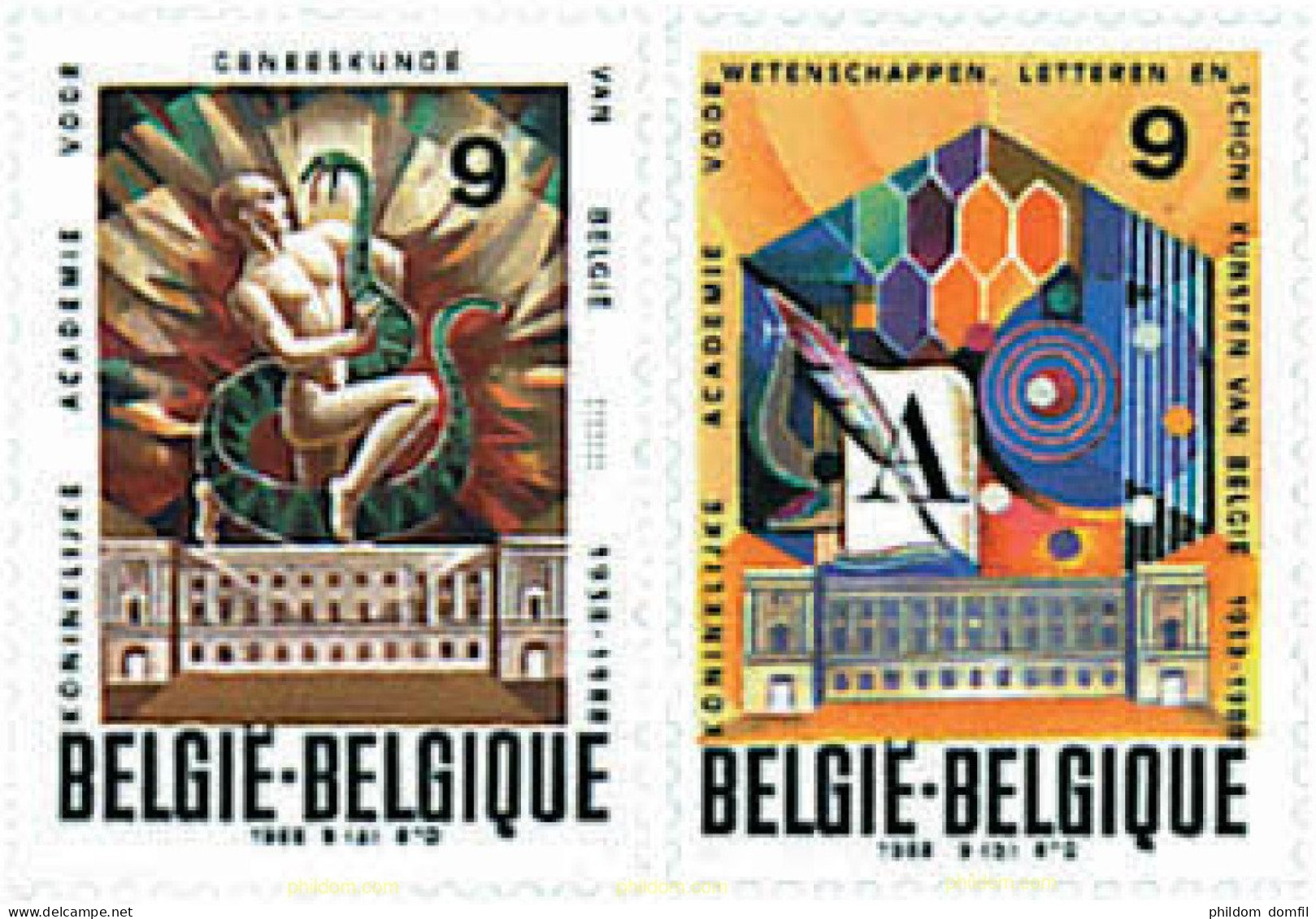 85401 MNH BELGICA 1988 50 ANIVERSARIO DE LA REAL ACADEMIA DE MEDICINA, CIENCIAS, LENGUA Y BELLAS ARTES - Autres & Non Classés