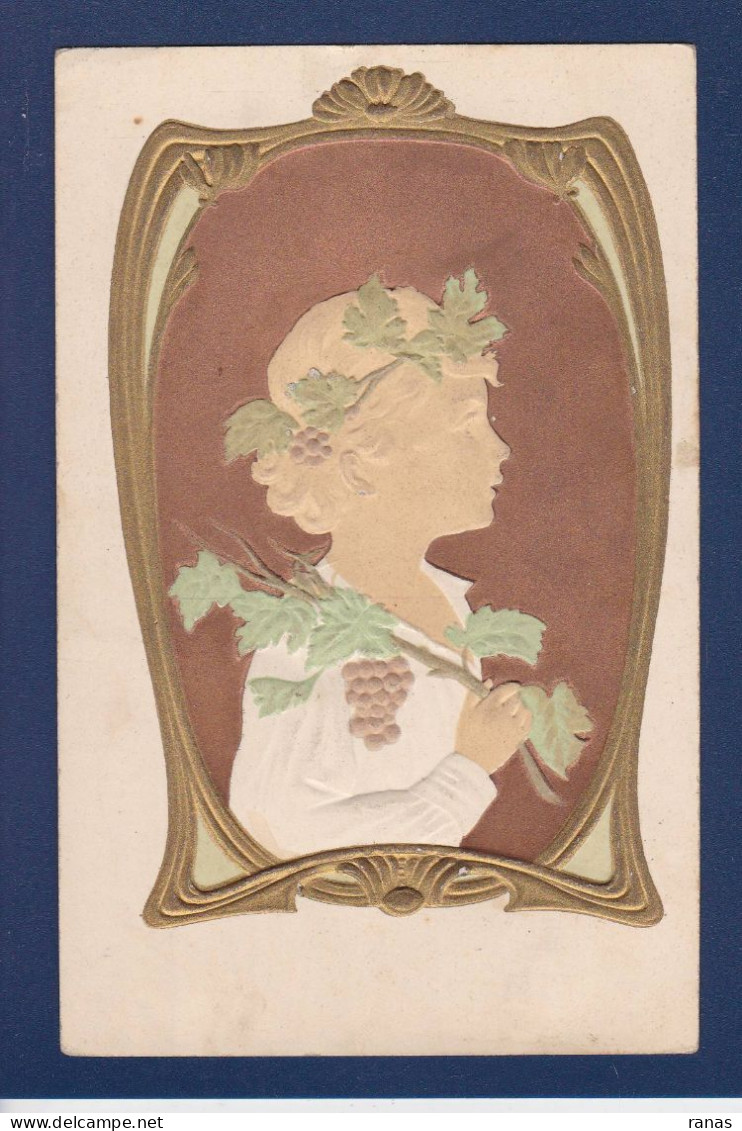 CPA Art Nouveau Gaufrée Embossed  écrite - Avant 1900