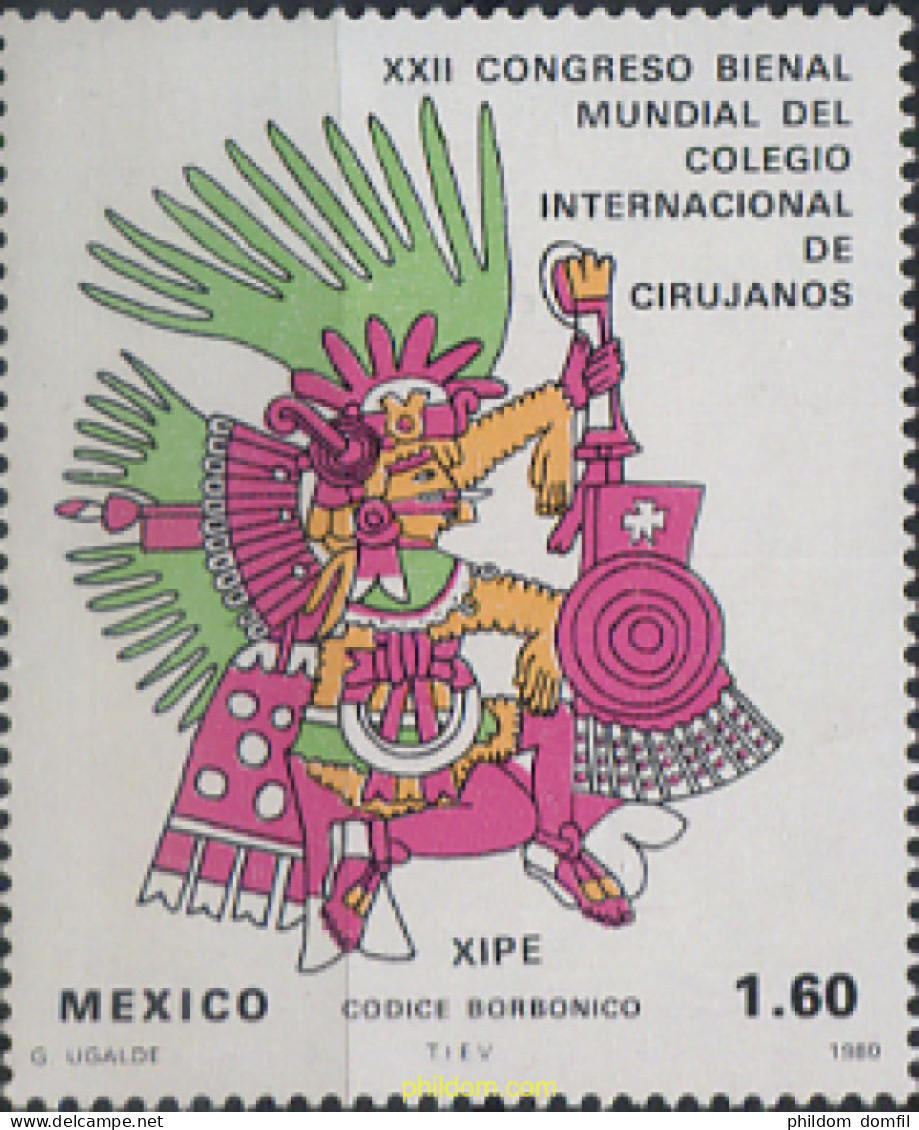 343205 MNH MEXICO 1980 XII CONGRESO BIENAL MUNDIAL DEL COLEGIO INTERNACIONAL DE CIRUJANOS - Mexique