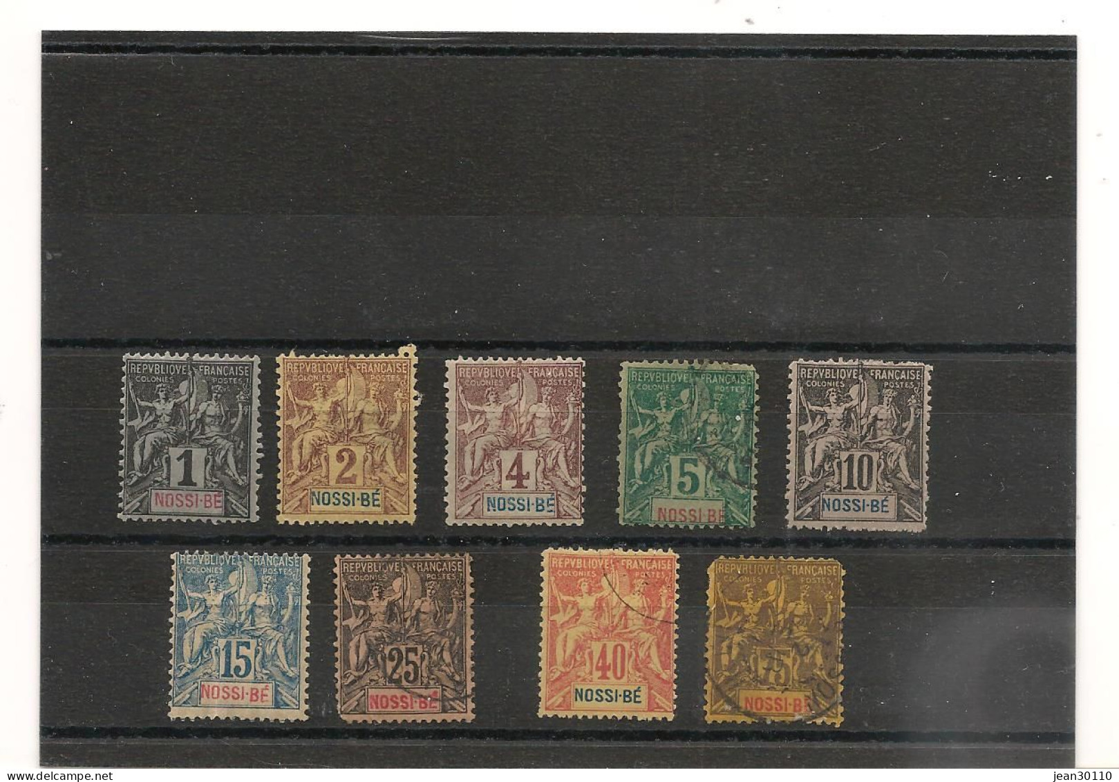 NOSSI-BE 1894 N° 27/32- 34-37-38 * Et Oblitérés Cote : 115,00 € - Unused Stamps