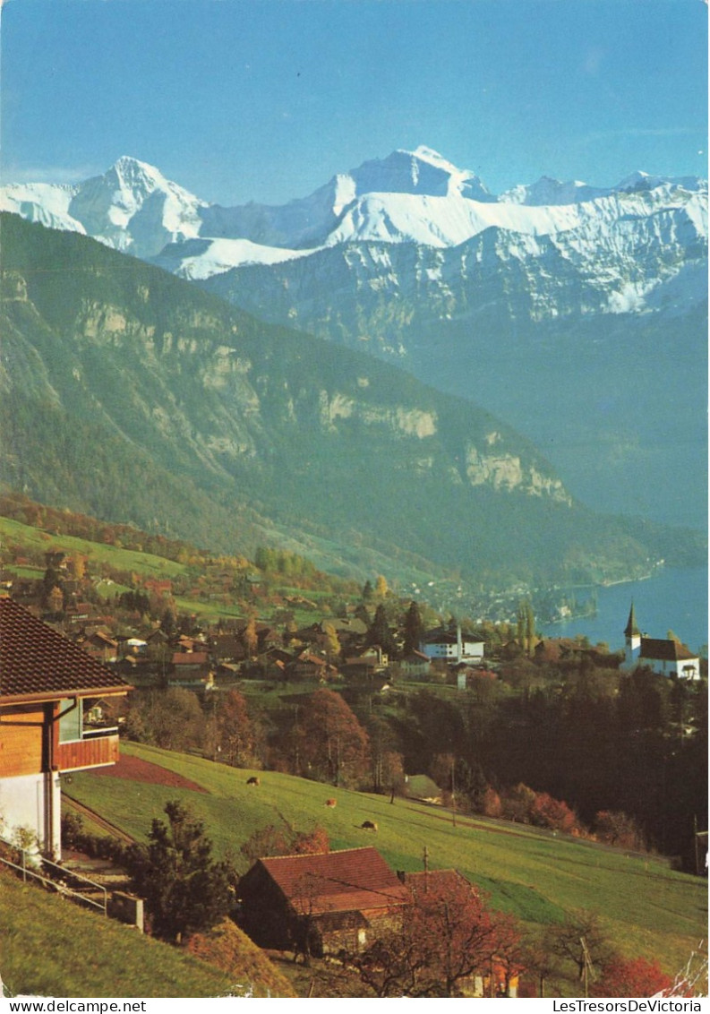 SUISSE - Sigriswil (Thunersee) - Monch - Jungfrau - Vue Générale - Vue Sur Une Partie De La Ville - Carte Postale - Sigriswil