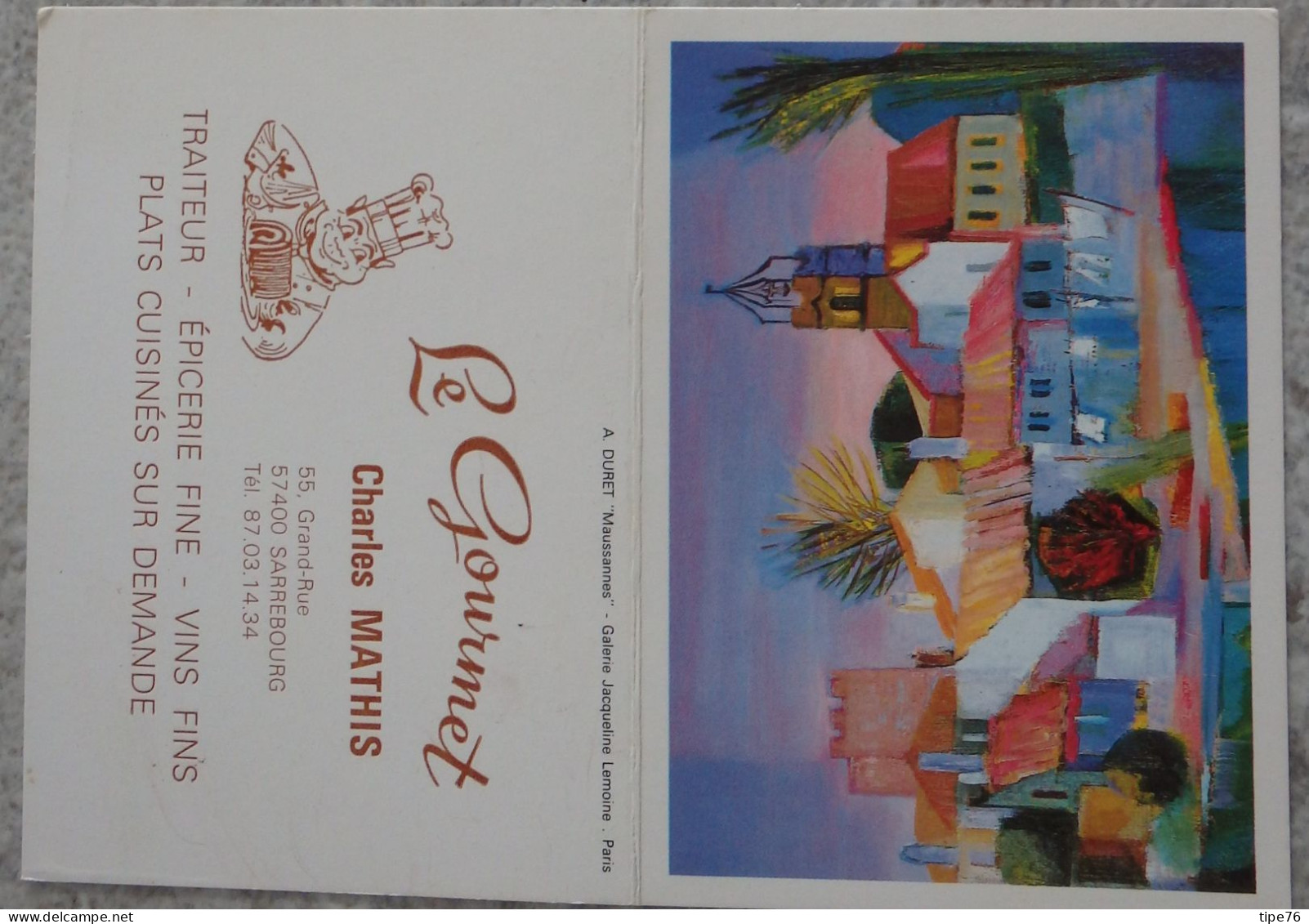 Petit Calendrier Poche 1987 Peinture Duret Maussannes  - Sarrebourg Moselle - Klein Formaat: 1981-90