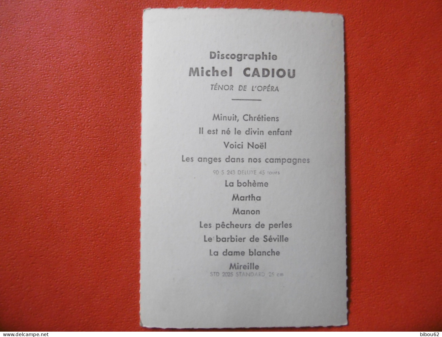 Artiste - Comédien - Opéra - Théatre - Cinéma - Vedette -  Danseur - Photo Dédicacée De Michel CADIOU - Dédicacées