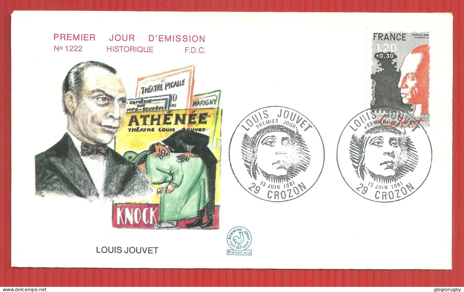 FDC LOUIS JOUVET CROZON  13 6 1981 - 1980-1989