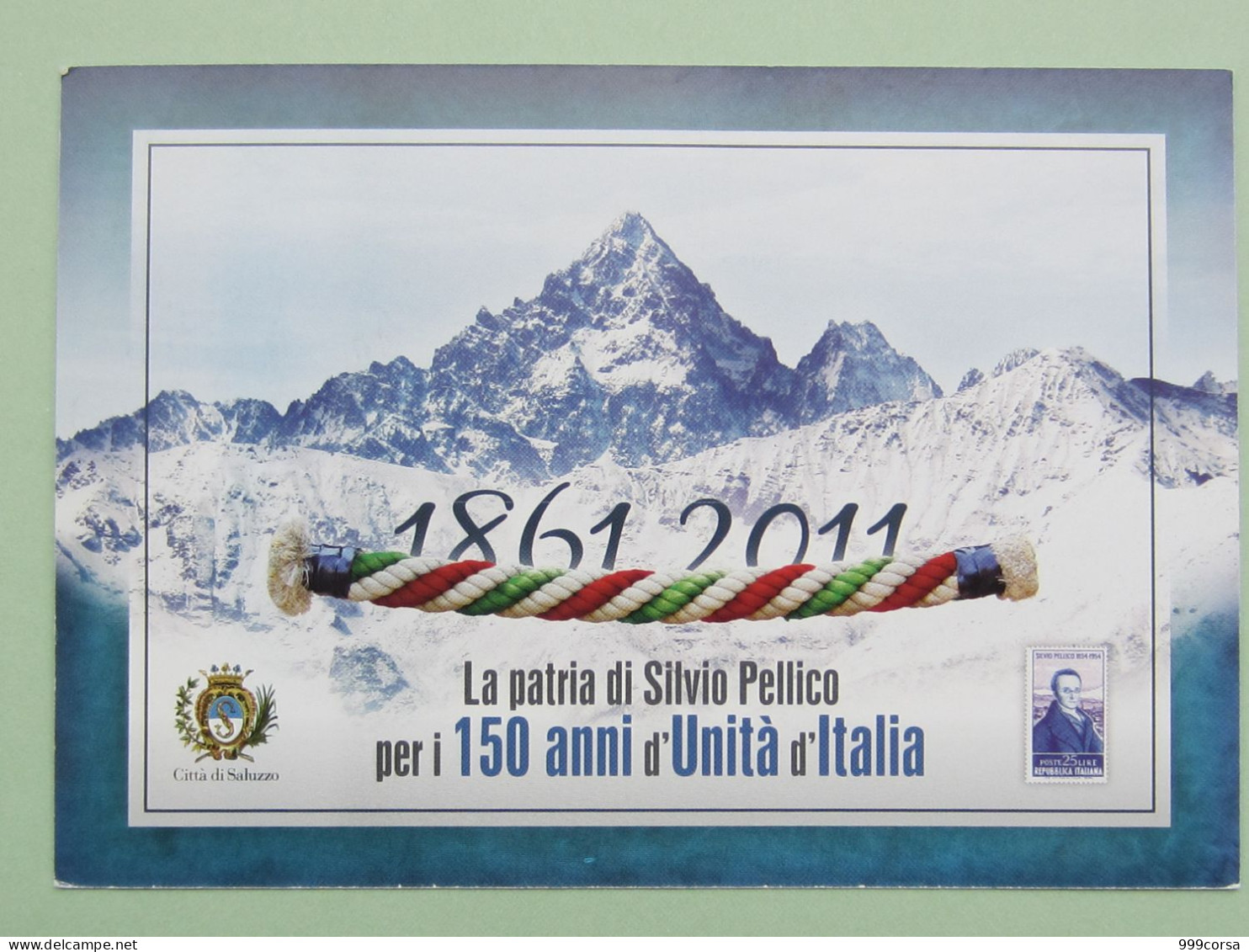 Italia, Storia,150° Anniv. Conquista Monviso, 150° Anniv. Unità D'Italia, Ann. Spec. 17-9-2011 (2 Scan) - 2011-20: Cartas & Documentos