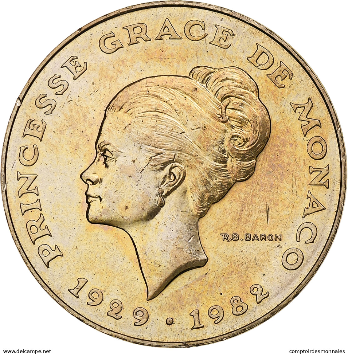 Monaco, Rainier III, 10 Francs, Princesse Grace, 1982, Monnaie De Paris - 1960-2001 Nieuwe Frank