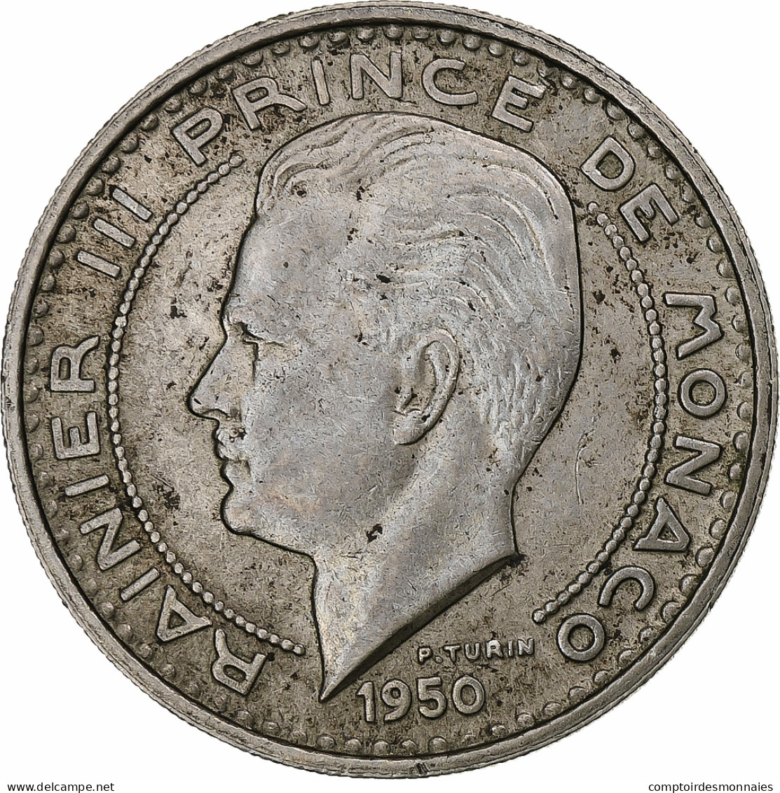 Monaco, Rainier III, 100 Francs, 1950, Monnaie De Paris, Cupro-nickel, TTB+ - 1949-1956 Old Francs