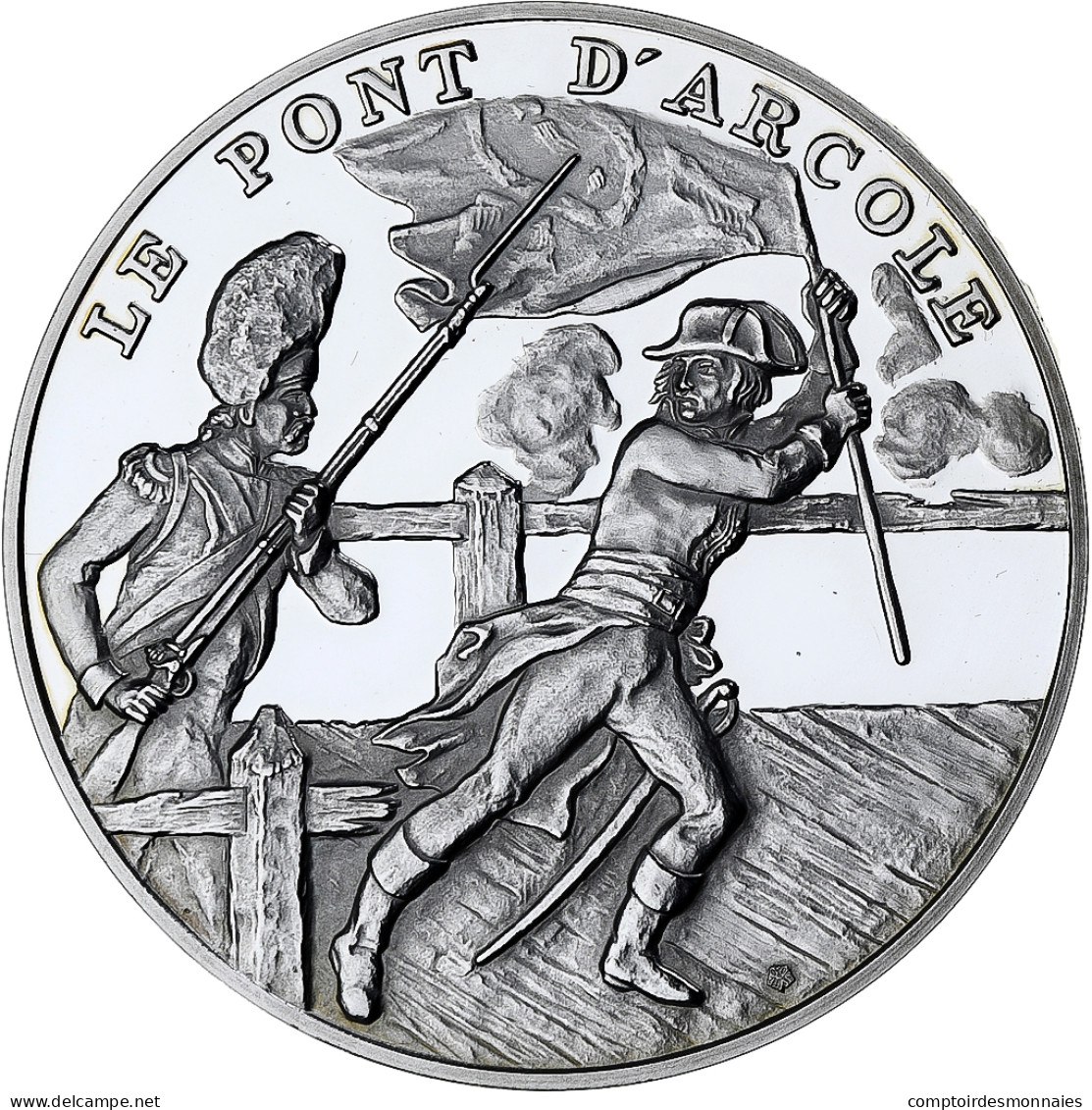France, Médaille, Bicentenaire De La Révolution Française, Pont D'Arcole - Other & Unclassified