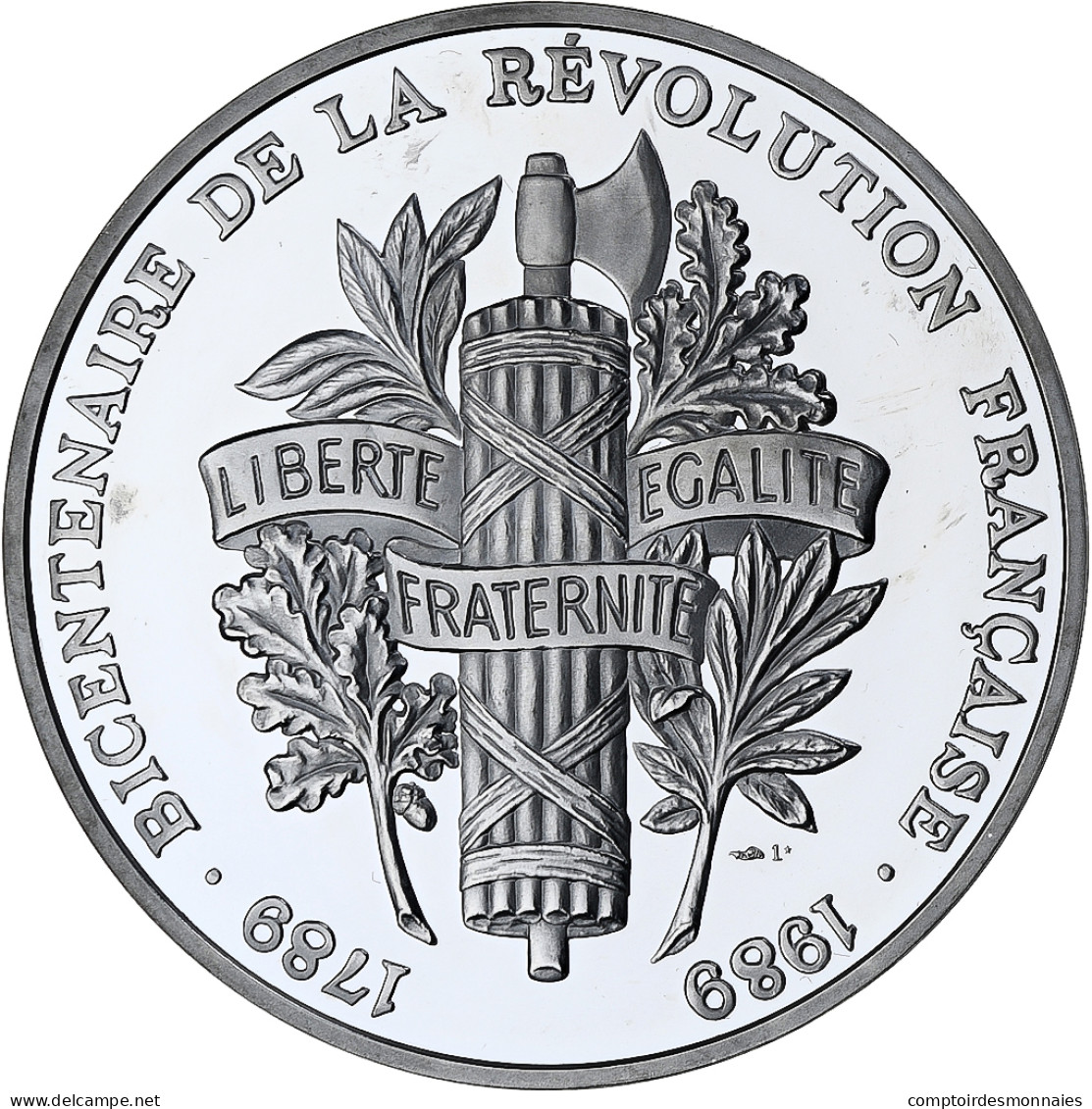 France, Médaille, Bicentenaire De La Révolution Française, Pont D'Arcole - Other & Unclassified