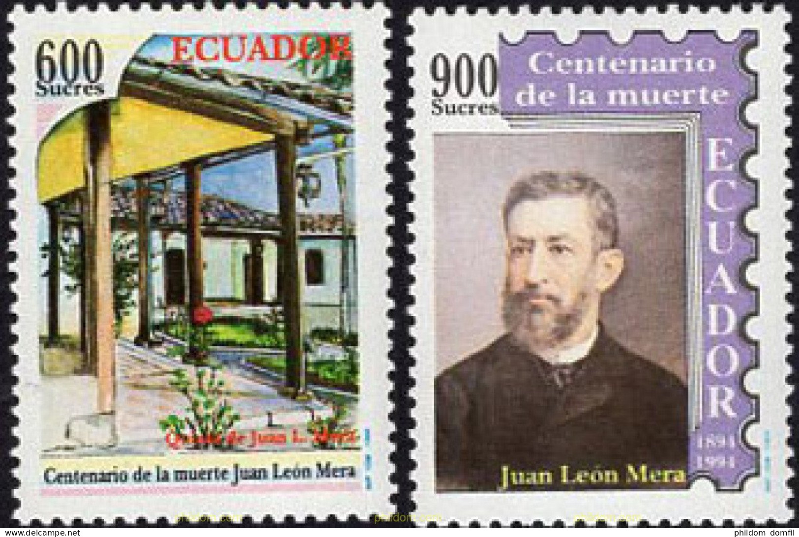 676582 MNH ECUADOR 1994 CENTENARIO DE LA MUERTE DE JUAN LEON MARTINEZ - Ecuador