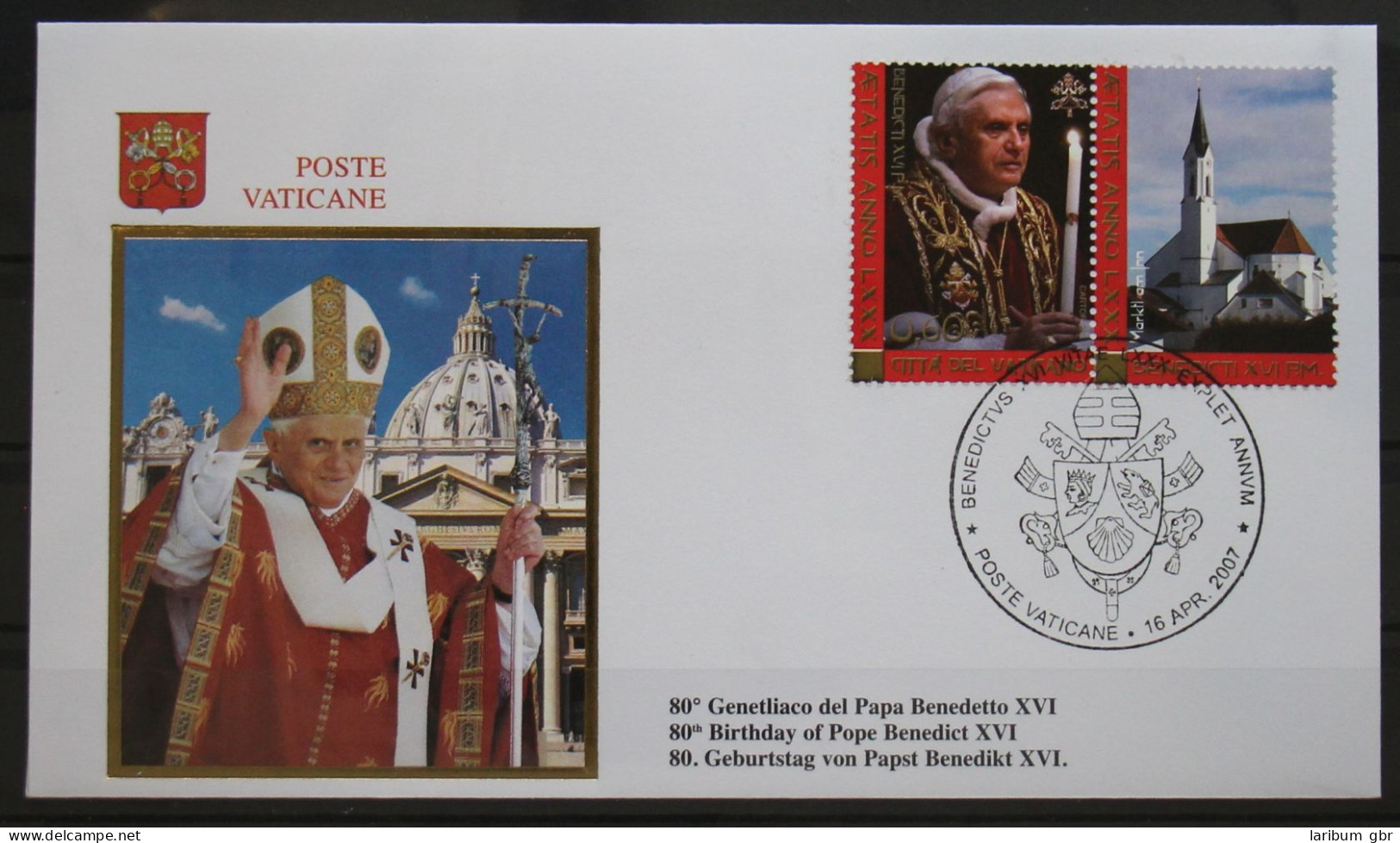 Vatikan 1573 Gestempelt Als FDC, Papst #GD991 - Andere & Zonder Classificatie