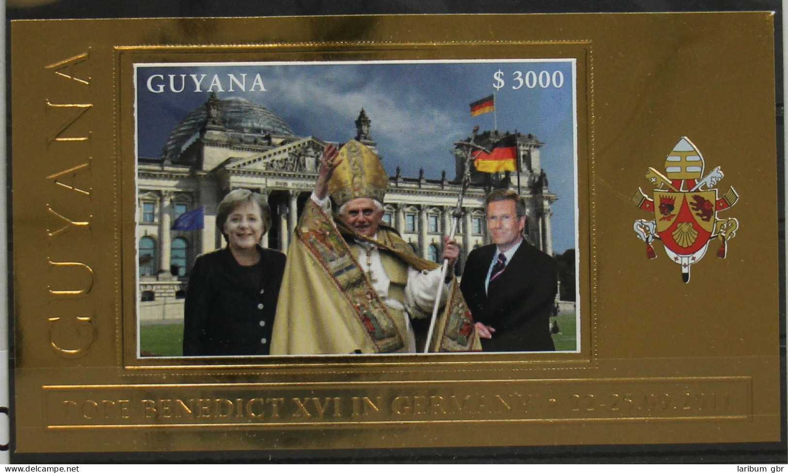 Guyana Block 841 Postfrisch Papst Benedikt XVI #GH054 - Guyane (1966-...)