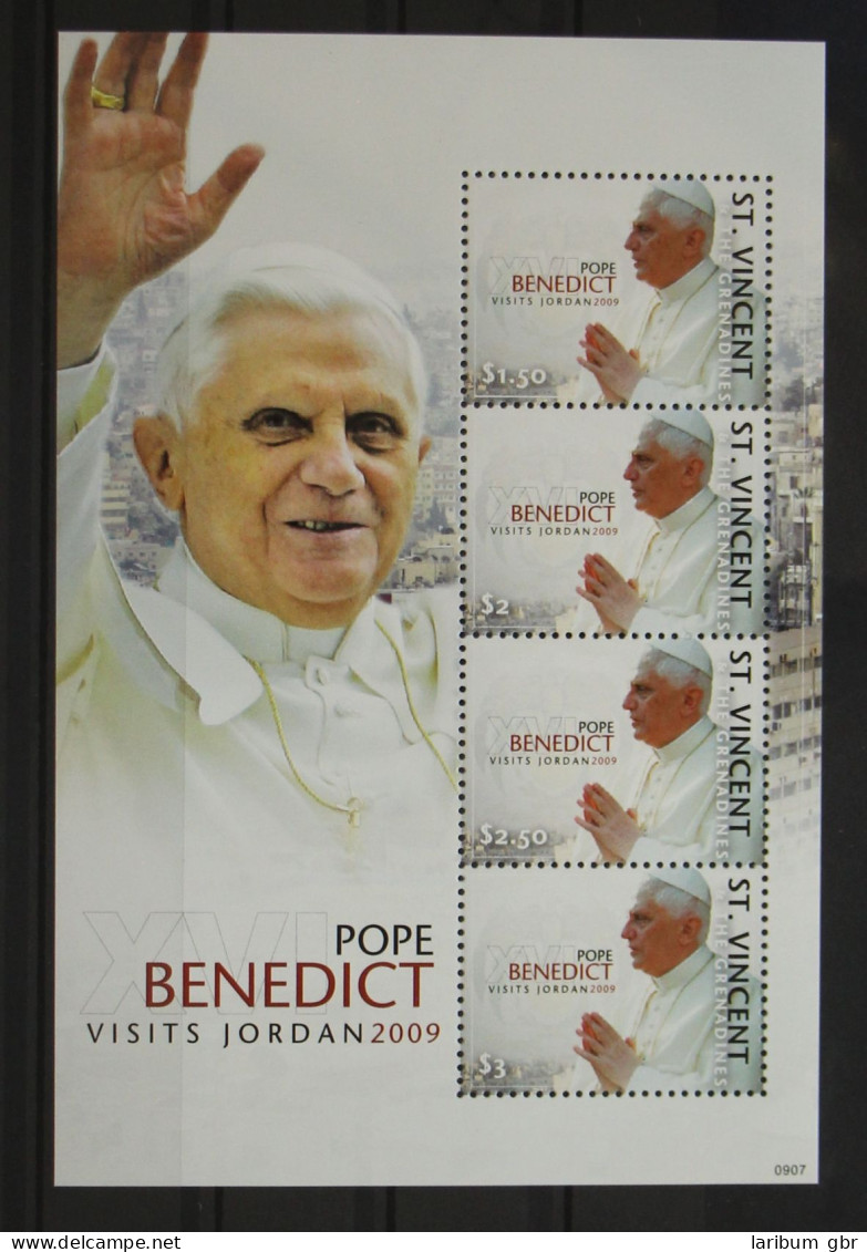 St. Vincent Grenadinen 6624-6627 Postfrisch Als Kleinbogen, Papst #GH009 - St.-Vincent En De Grenadines