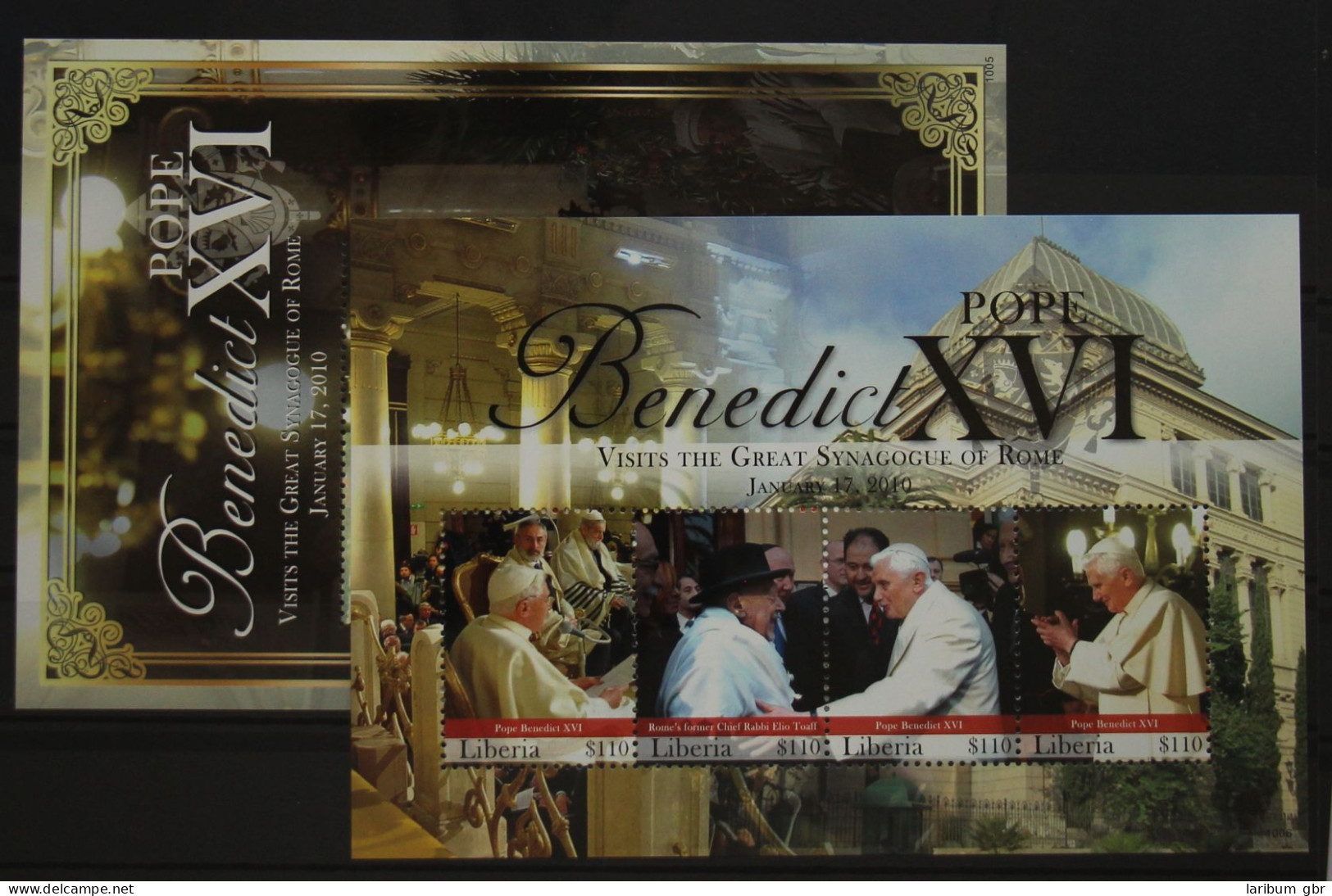 Liberia 5663-5670 Postfrisch Als Kleinbogensatz, Papst Benedikt XVI #GH021 - Liberia