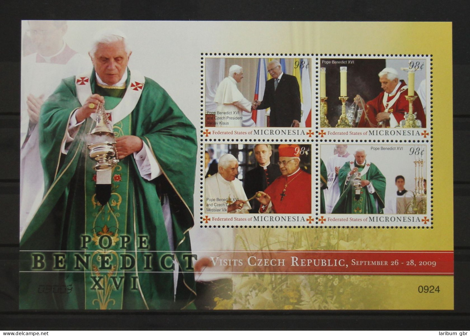 Mikronesien 2056-2059 Postfrisch Als Kleinbogen, Papst Benedikt XVI #GH022 - Micronesië