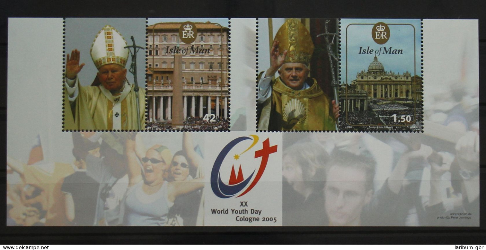 GB Isle Of Man Block 54 Postfrisch Papst #GD987 - Autres & Non Classés