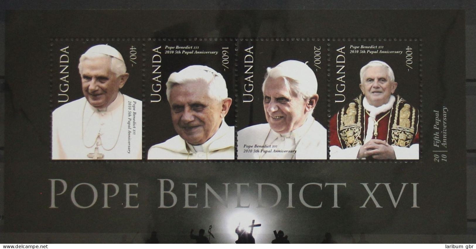 Uganada 2744-2747 Postfrisch Als Kleinbogen, Papst Benedikt XVI #GH038 - Oeganda (1962-...)