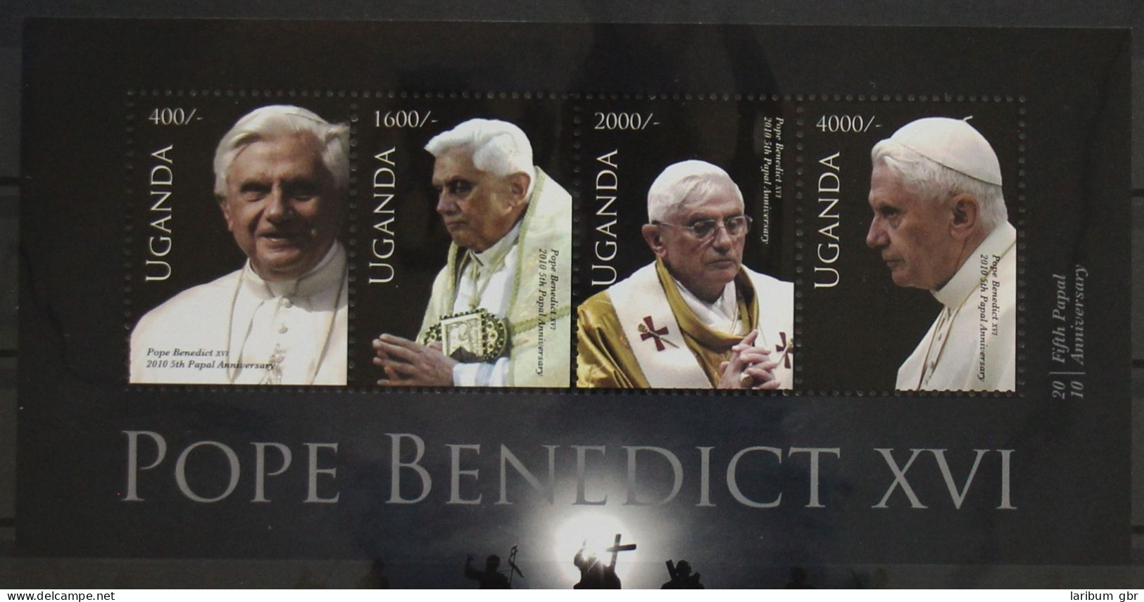 Uganada 2740-2743 Postfrisch Als Kleinbogen, Papst Benedikt XVI #GH039 - Oeganda (1962-...)