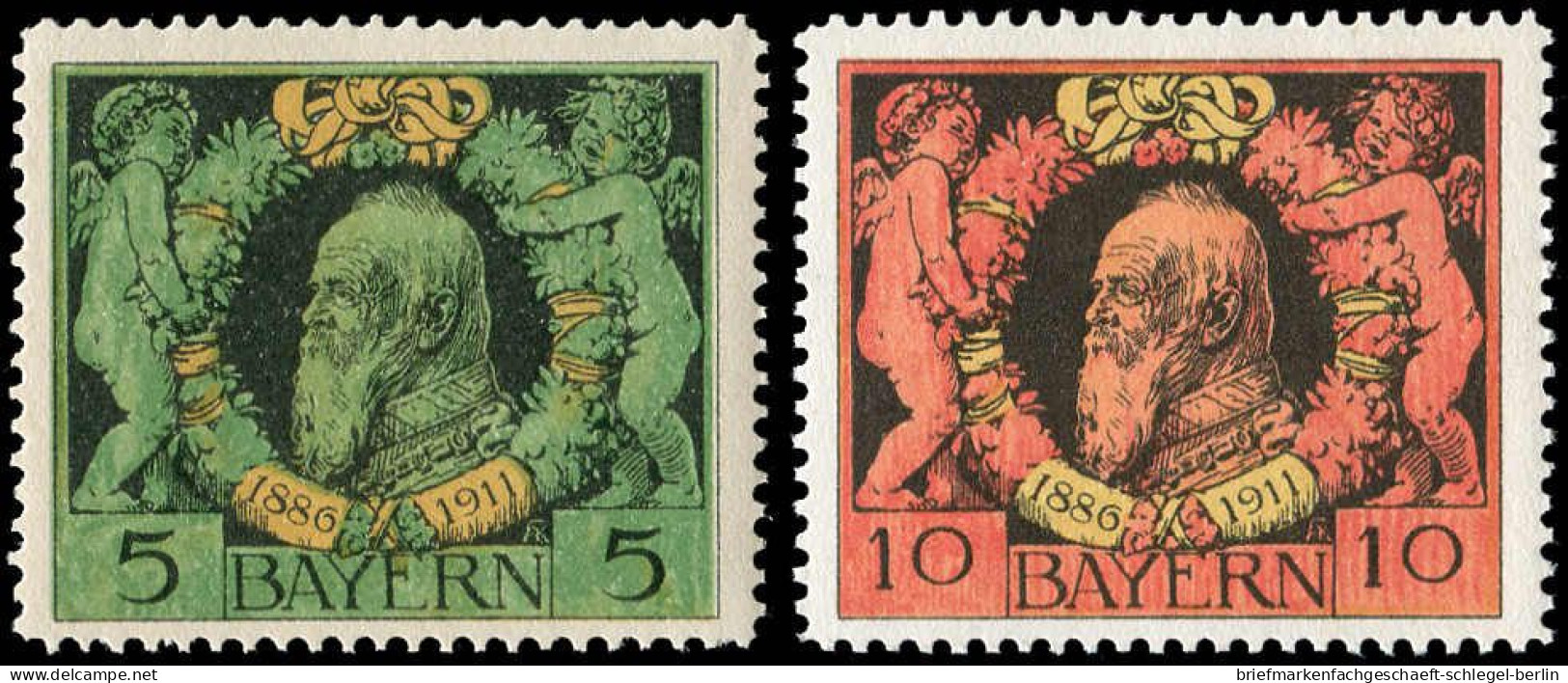 Altdeutschland Bayern, 1911, 92-93A, Postfrisch - Mint