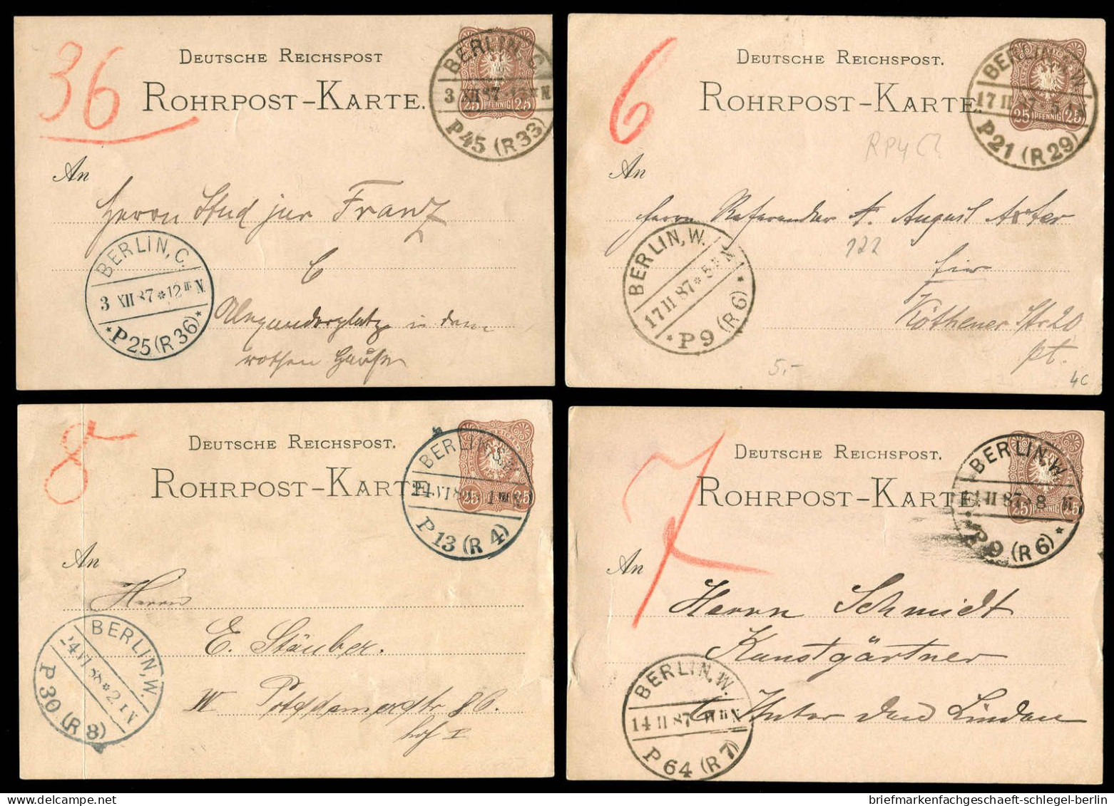 Berliner Postgeschichte, 1887, RP4, Brief - Sonstige & Ohne Zuordnung