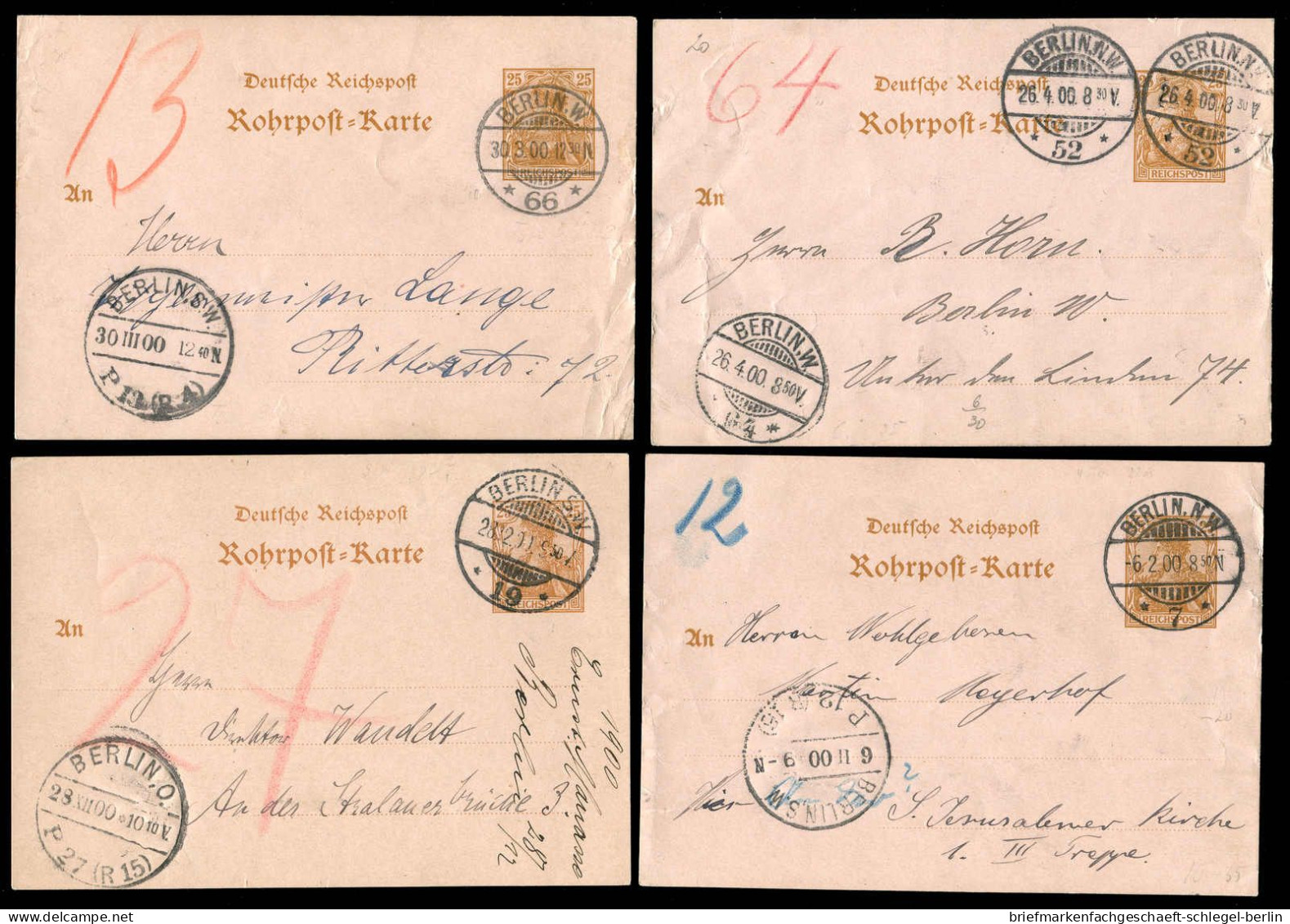 Berliner Postgeschichte, 1900, RP 10, Brief - Andere & Zonder Classificatie