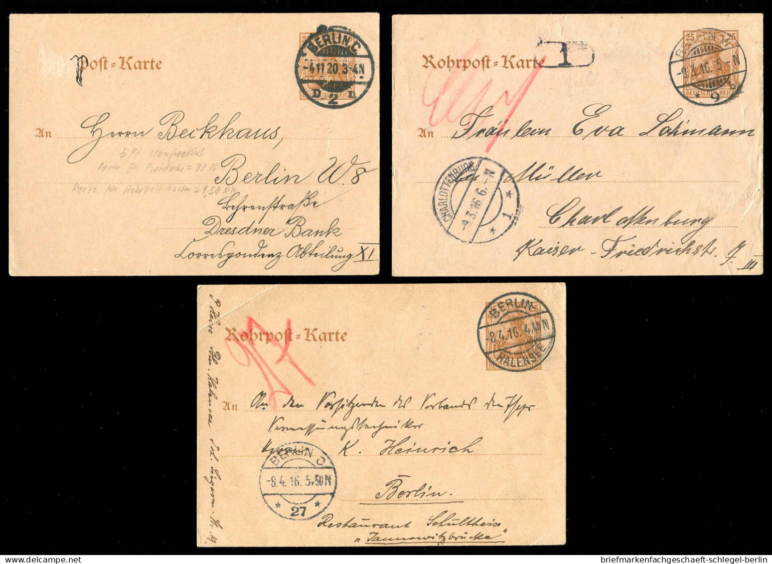 Berliner Postgeschichte, 1916, RP 17, Brief - Autres & Non Classés