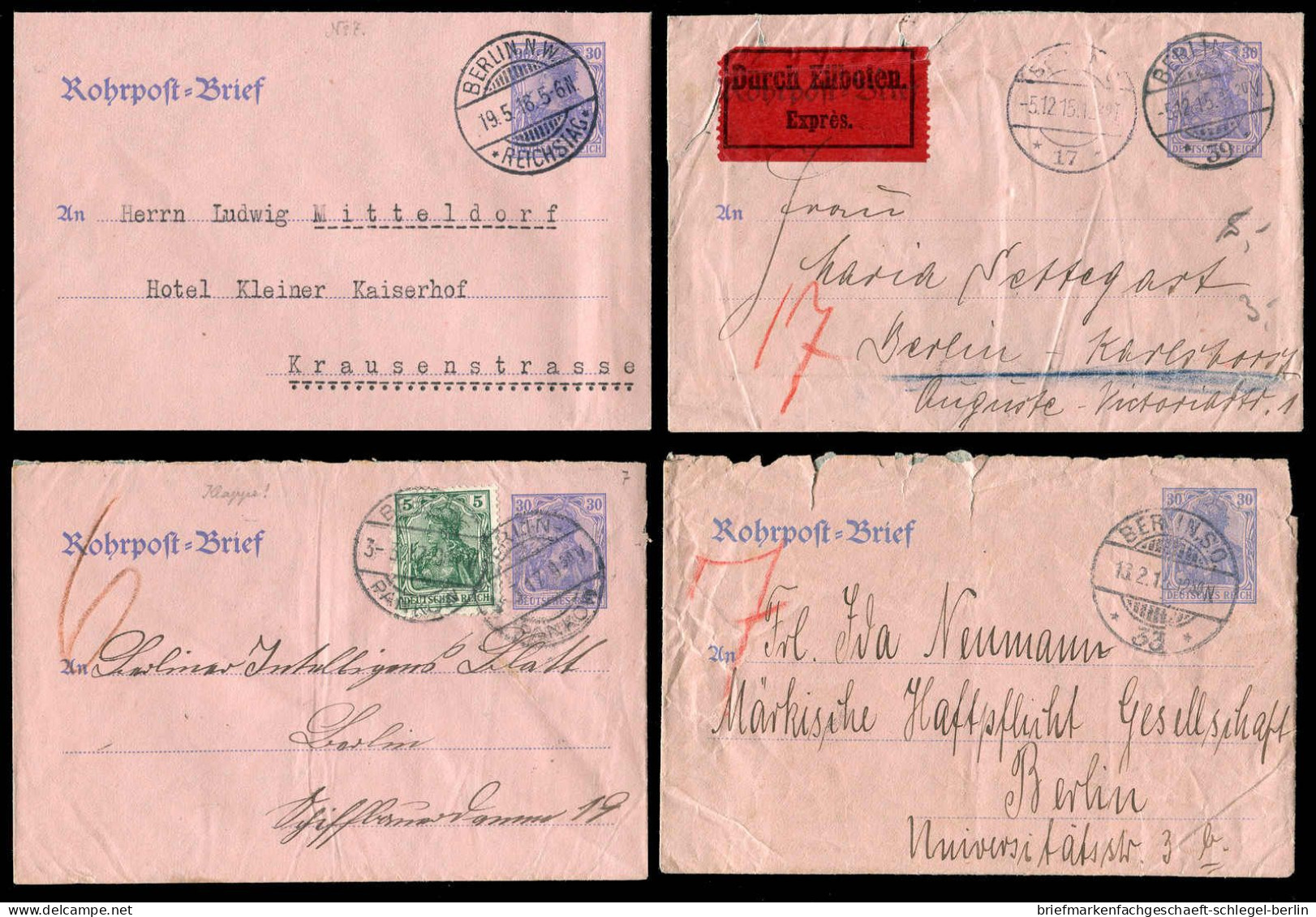 Berliner Postgeschichte, 1914, RU 7, Brief - Autres & Non Classés