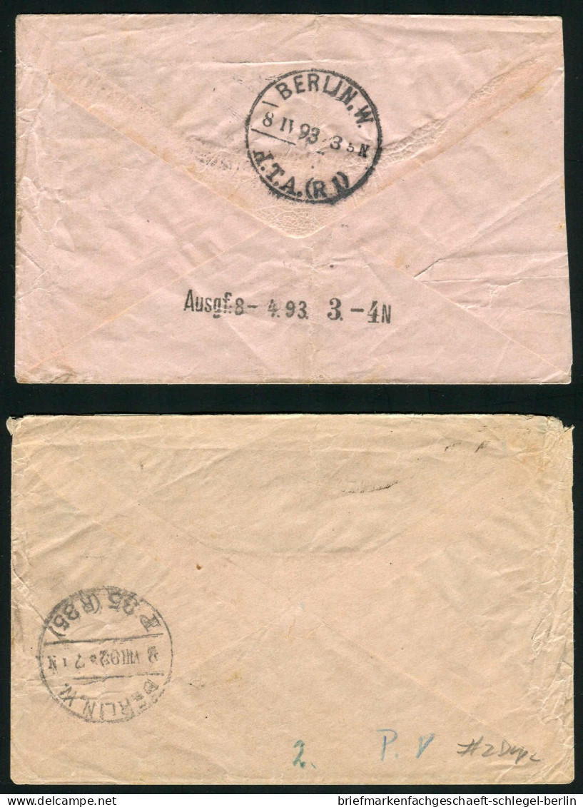 Berliner Postgeschichte, 1890, RU 2, Brief