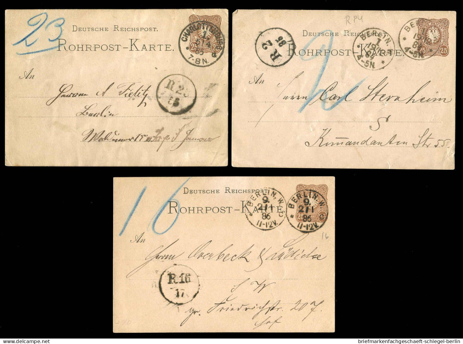 Berliner Postgeschichte, 1882, RP 4, Brief - Other & Unclassified