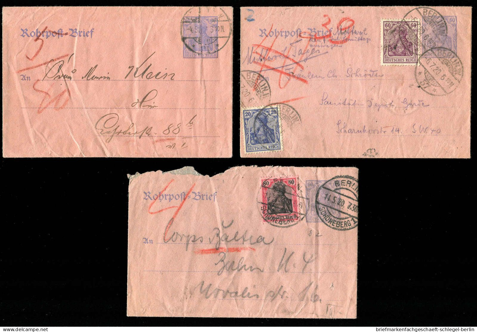 Berliner Postgeschichte, 1920, RU 9 + Zus.-Fr, Brief - Other & Unclassified