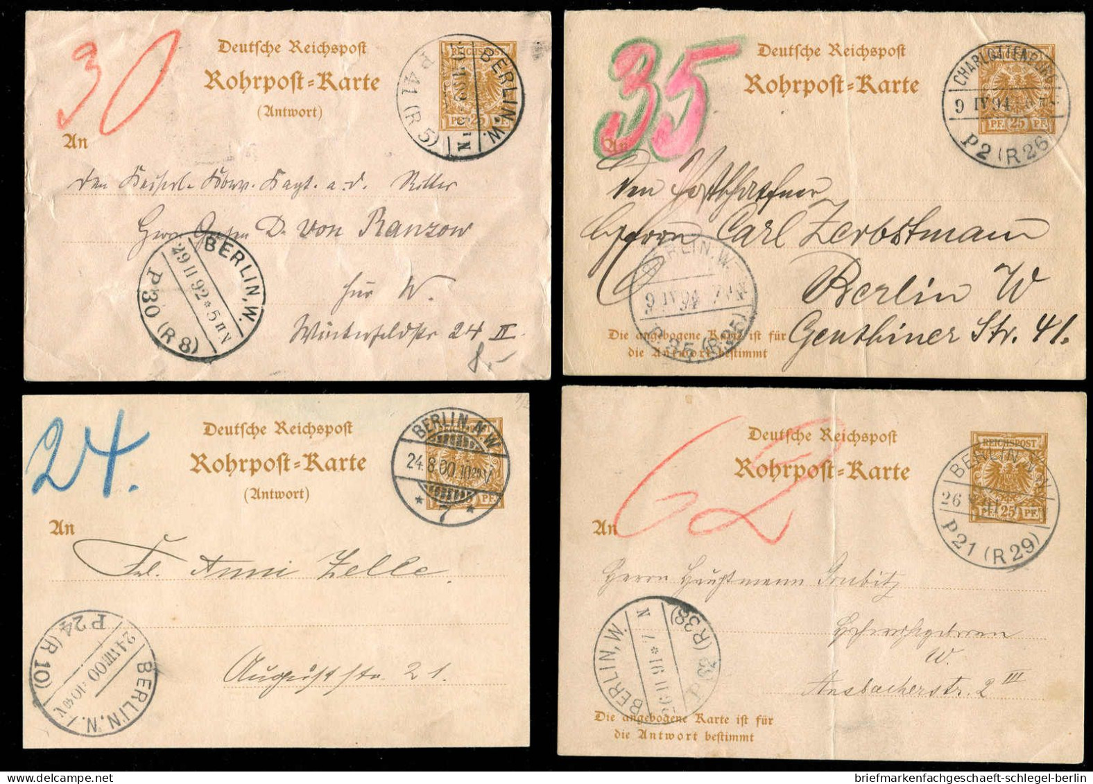 Berliner Postgeschichte, 1891, RP 9, Brief - Autres & Non Classés