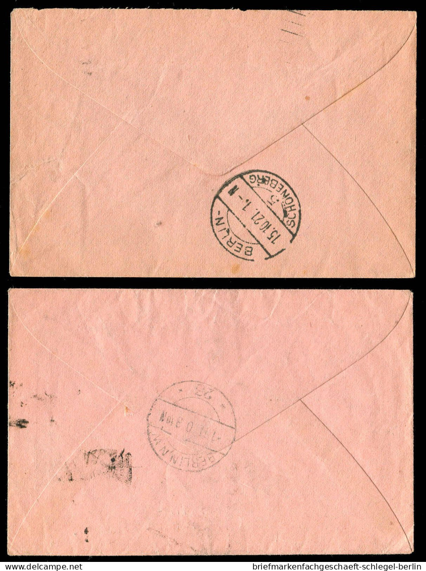 Berliner Postgeschichte, 1921, RU 9 + Zus.-Fr, Brief - Sonstige & Ohne Zuordnung