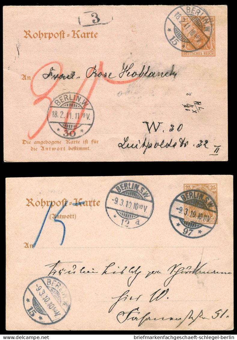 Berliner Postgeschichte, 1910, RP 14 F/A, Brief - Andere & Zonder Classificatie