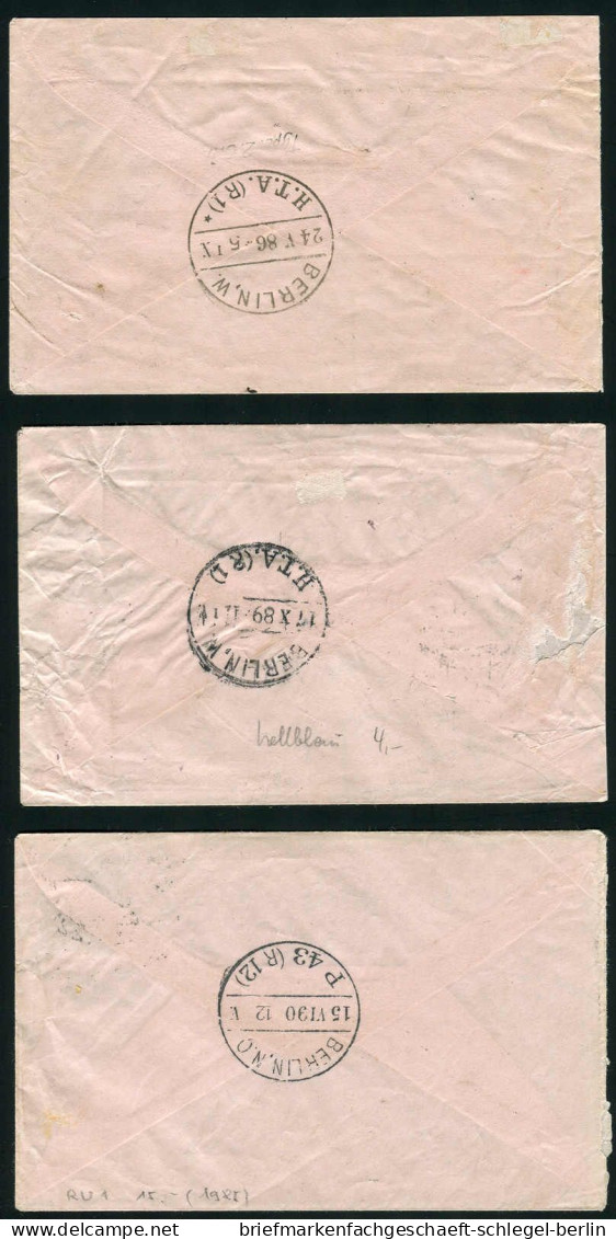 Berliner Postgeschichte, 1886, RU 1, Brief - Sonstige & Ohne Zuordnung