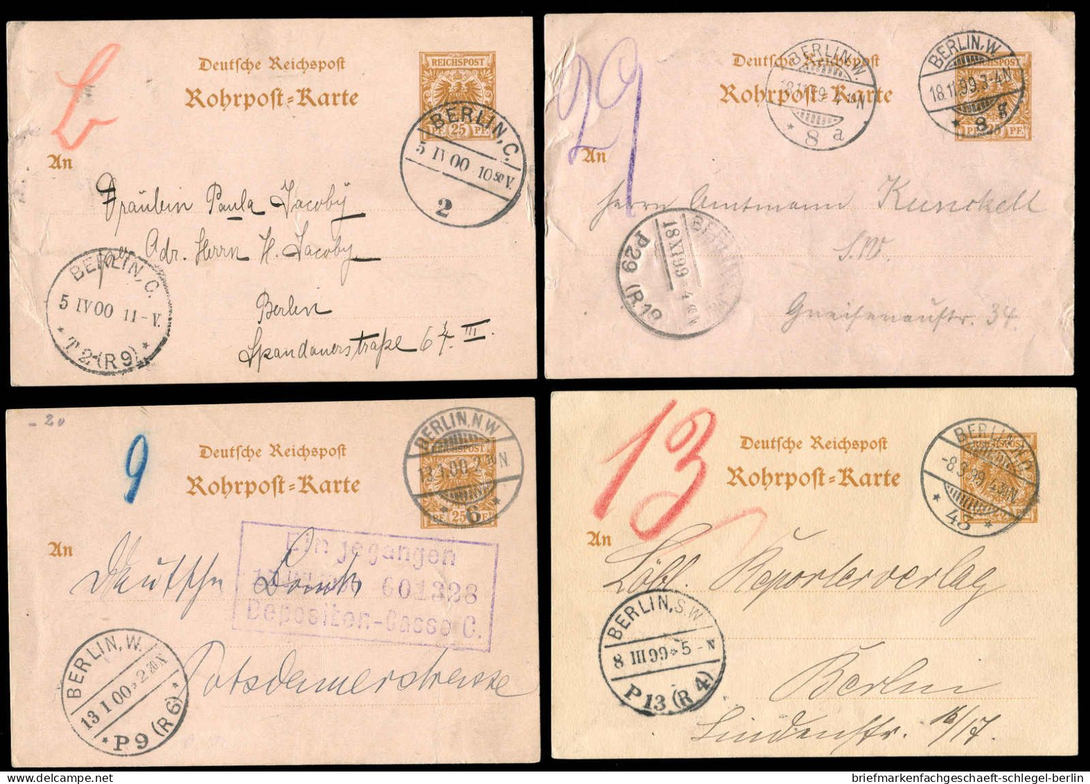 Berliner Postgeschichte, 1899, RP 8, Brief - Autres & Non Classés