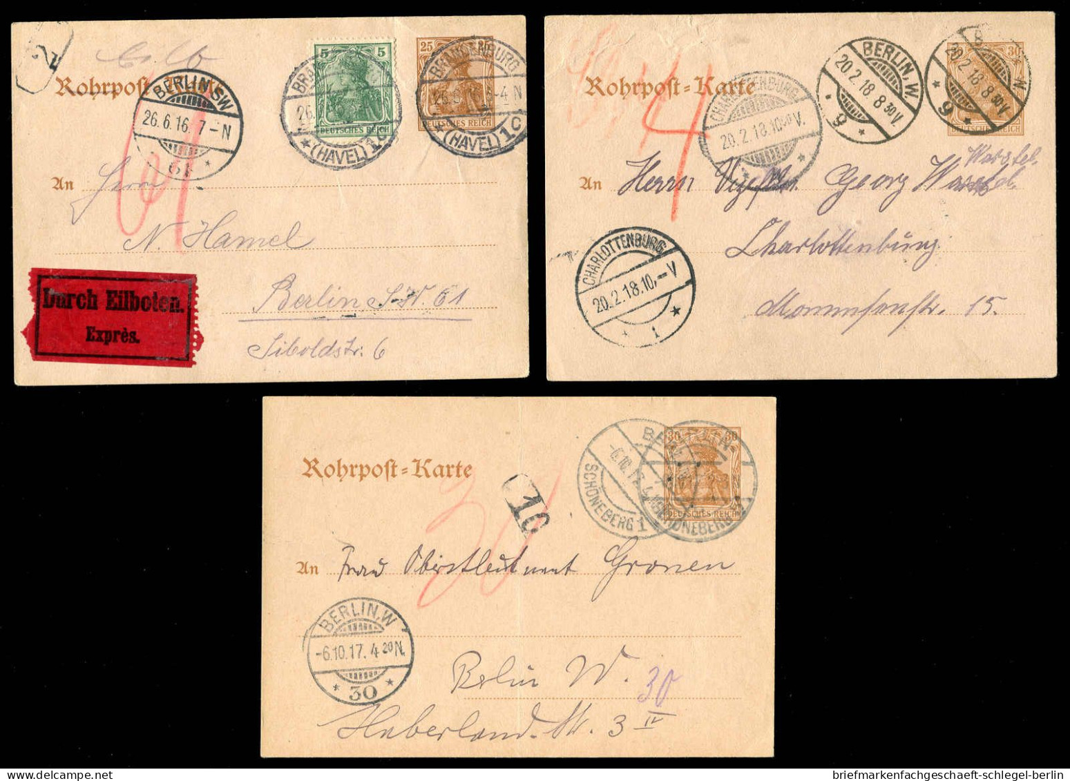 Berliner Postgeschichte, 1917, RP 17, Brief - Other & Unclassified