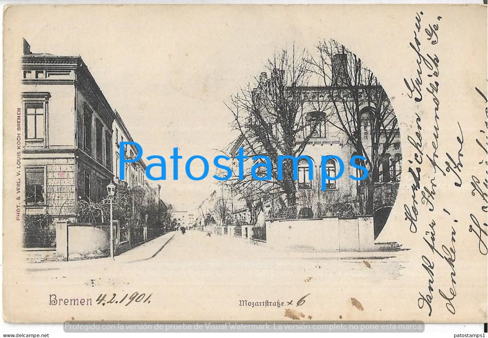 228026 GERMANY BREMEN VIEW STREET SPOTTED POSTAL POSTCARD - Other & Unclassified