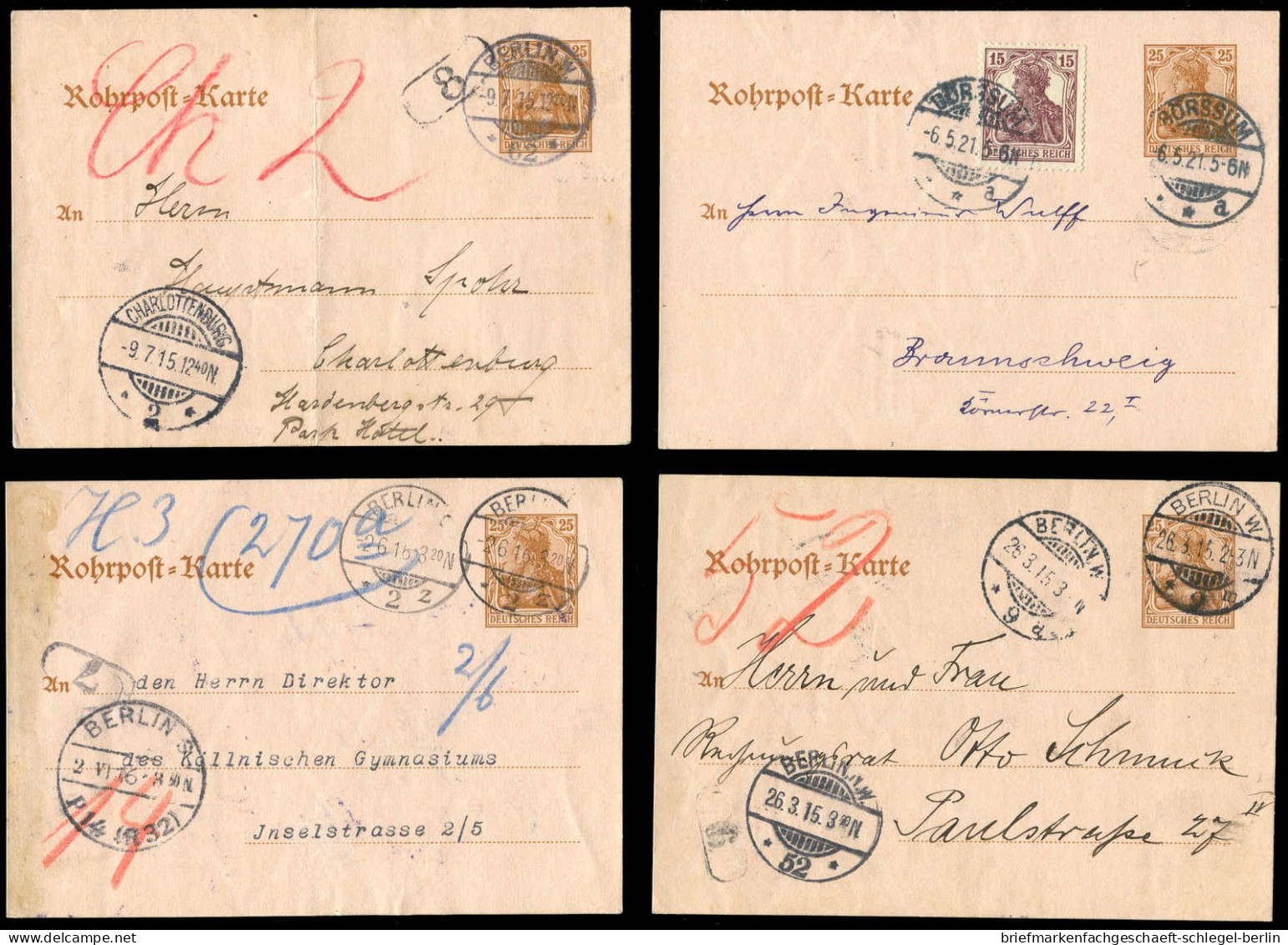 Berliner Postgeschichte, 1915, RP 15, Brief - Autres & Non Classés