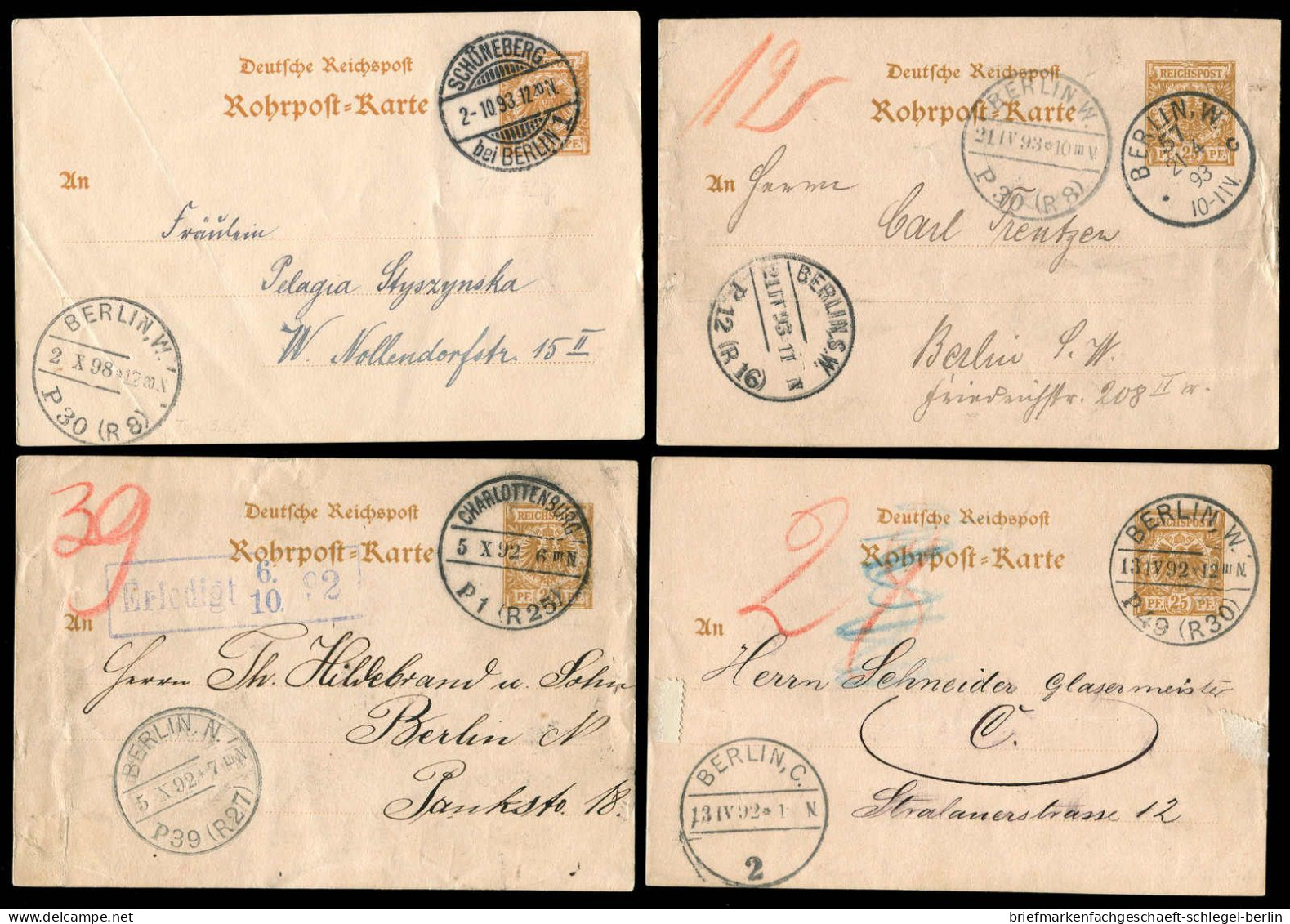 Berliner Postgeschichte, 1890, RP 8, Brief - Sonstige & Ohne Zuordnung