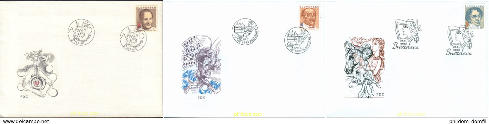 450343 MNH ESLOVAQUIA 1993 PERSONALIDADES - Unused Stamps