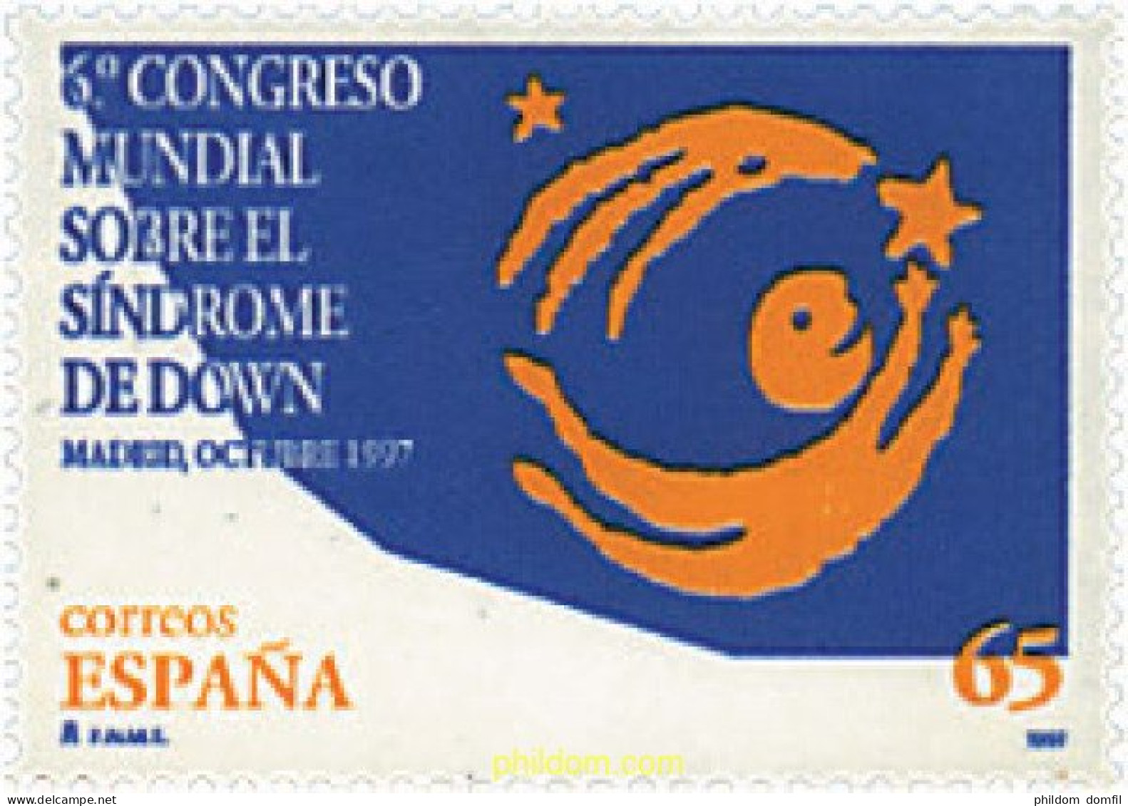 83264 MNH ESPAÑA 1997 6 CONGRESO MUNDIAL SOBRE EN SINDROME DE DOWN - Ongebruikt