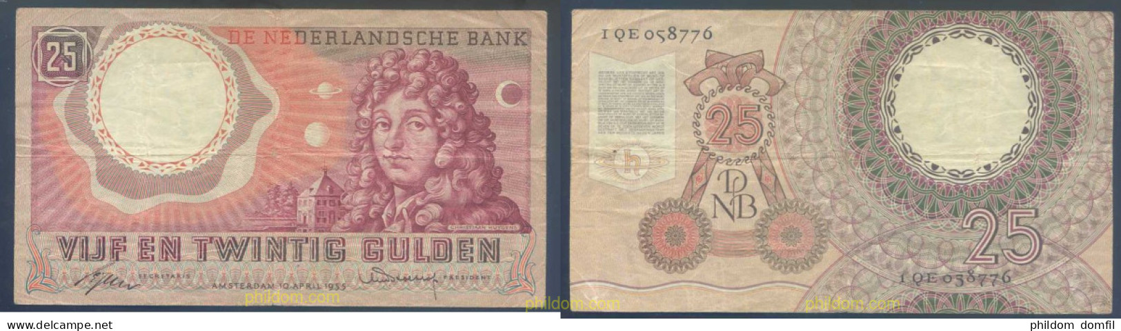 3537 HOLANDA 1955 NETHERLAND 25 GULDEN 1955 - Andere & Zonder Classificatie