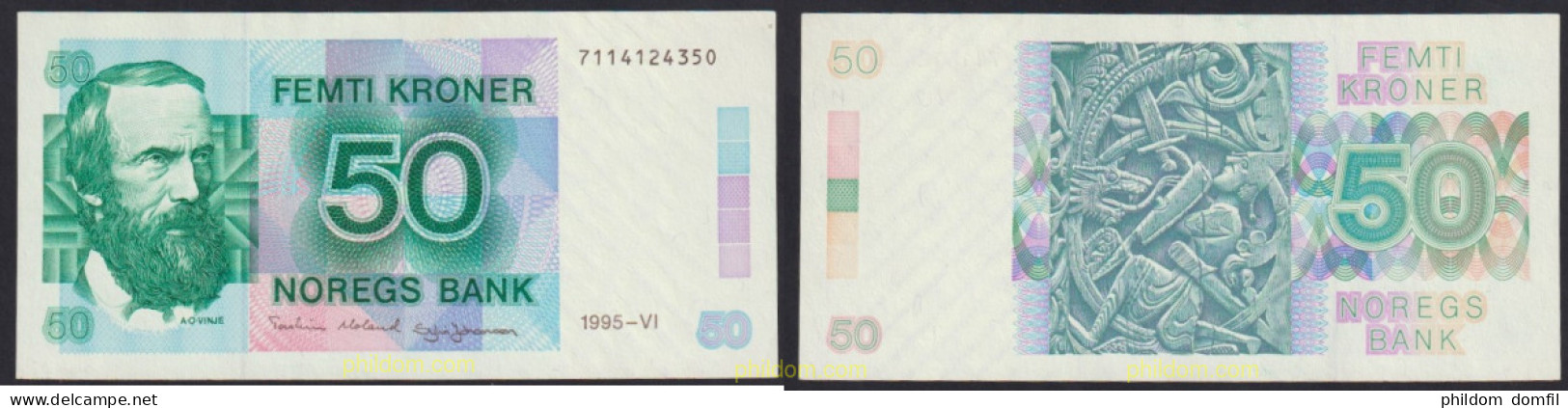 2788 NORUEGA 1995 NORWAY 50 KRONER 1995 - Norwegen