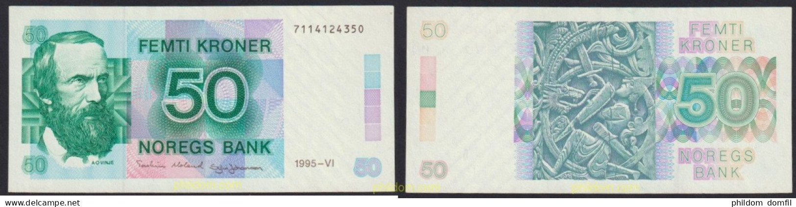 2788 NORUEGA 1995 NORWAY 50 KRONER 1995 - Noorwegen